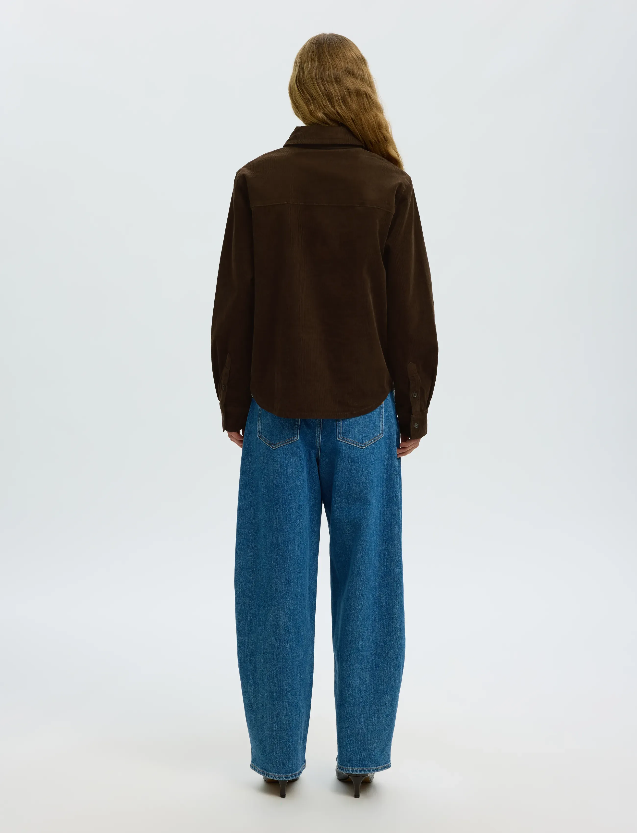 Selected - SLWRUNA LS REGULAR CORD SHIRT NOOS - langærmede skjorter - delicioso - 1