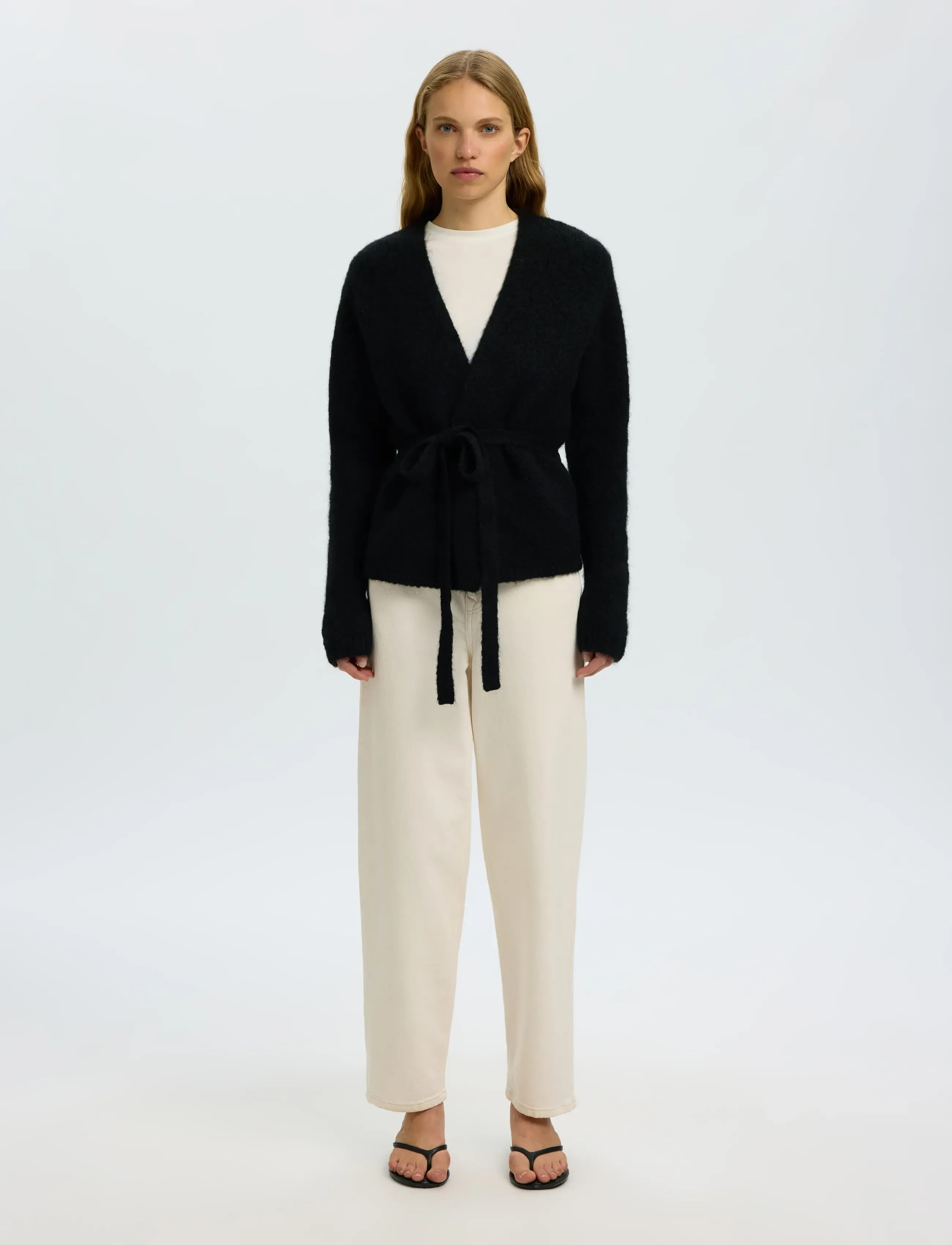 Slfgabriella Ls Knit Belt Cardigan 3