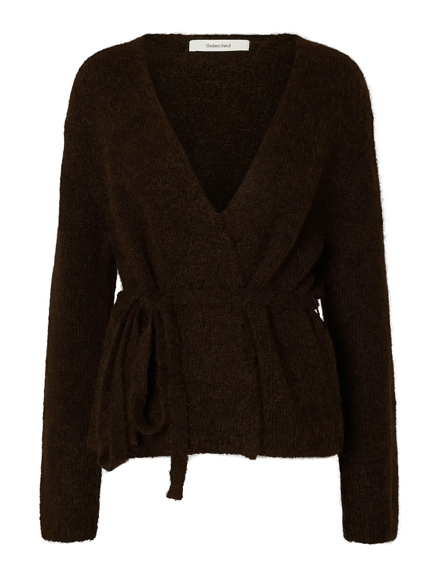 Selected - SLFGABRIELLA LS KNIT BELT CARDIGAN - gilets - delicioso - 1
