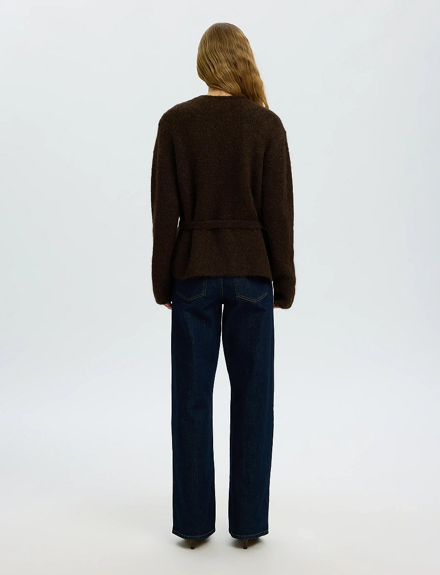 Selected - SLFGABRIELLA LS KNIT BELT CARDIGAN - gilets - delicioso - 2