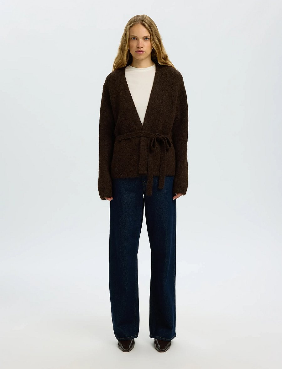 Selected - SLFGABRIELLA LS KNIT BELT CARDIGAN - gilets - delicioso - 3