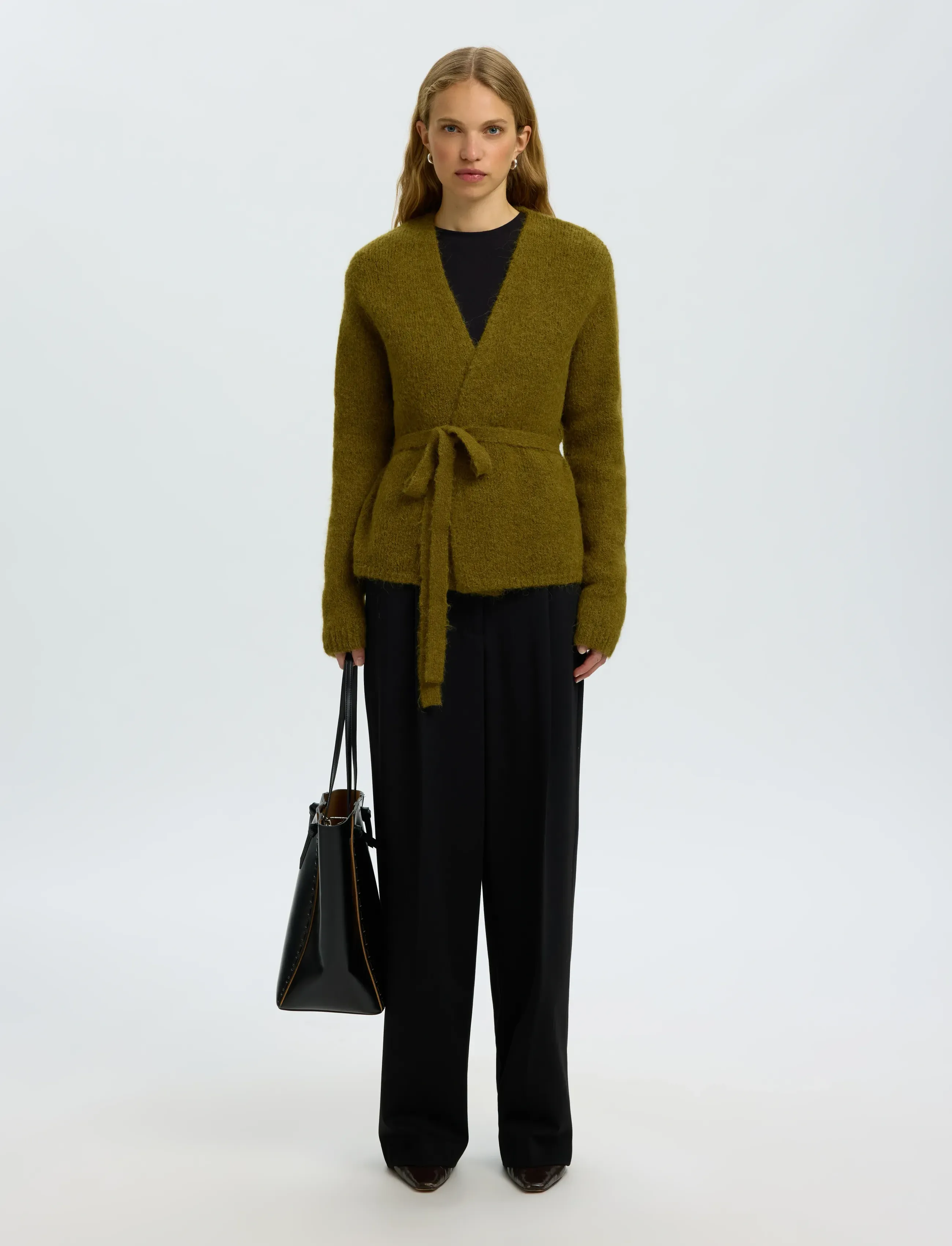 Slfgabriella Ls Knit Belt Cardigan 5