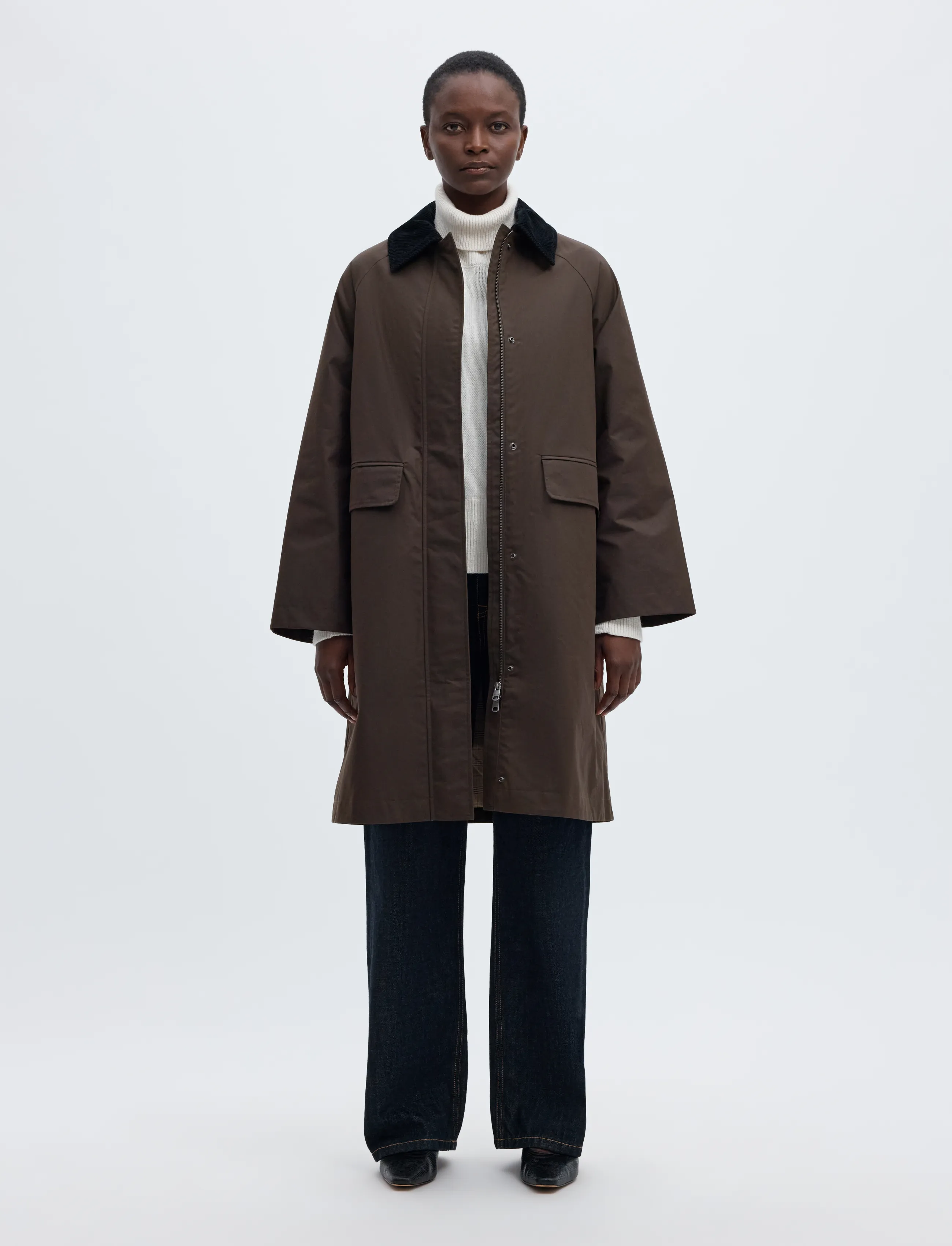 Selected SLWWILMA WAXED COAT - Jackets & Coats - DELICIOSO / brown