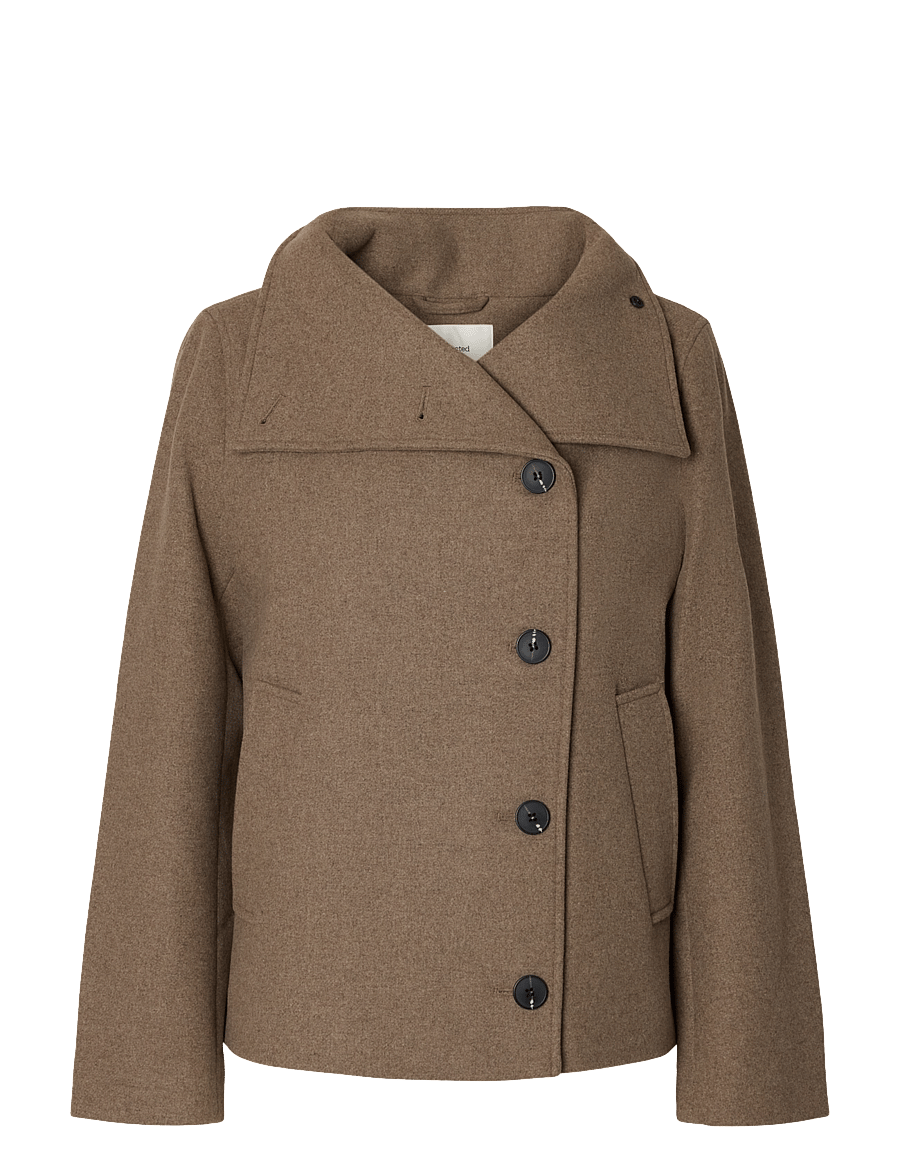 Selected - SLWZIA-ZOE WOOL BLEND JACKET - fallen rock - 1