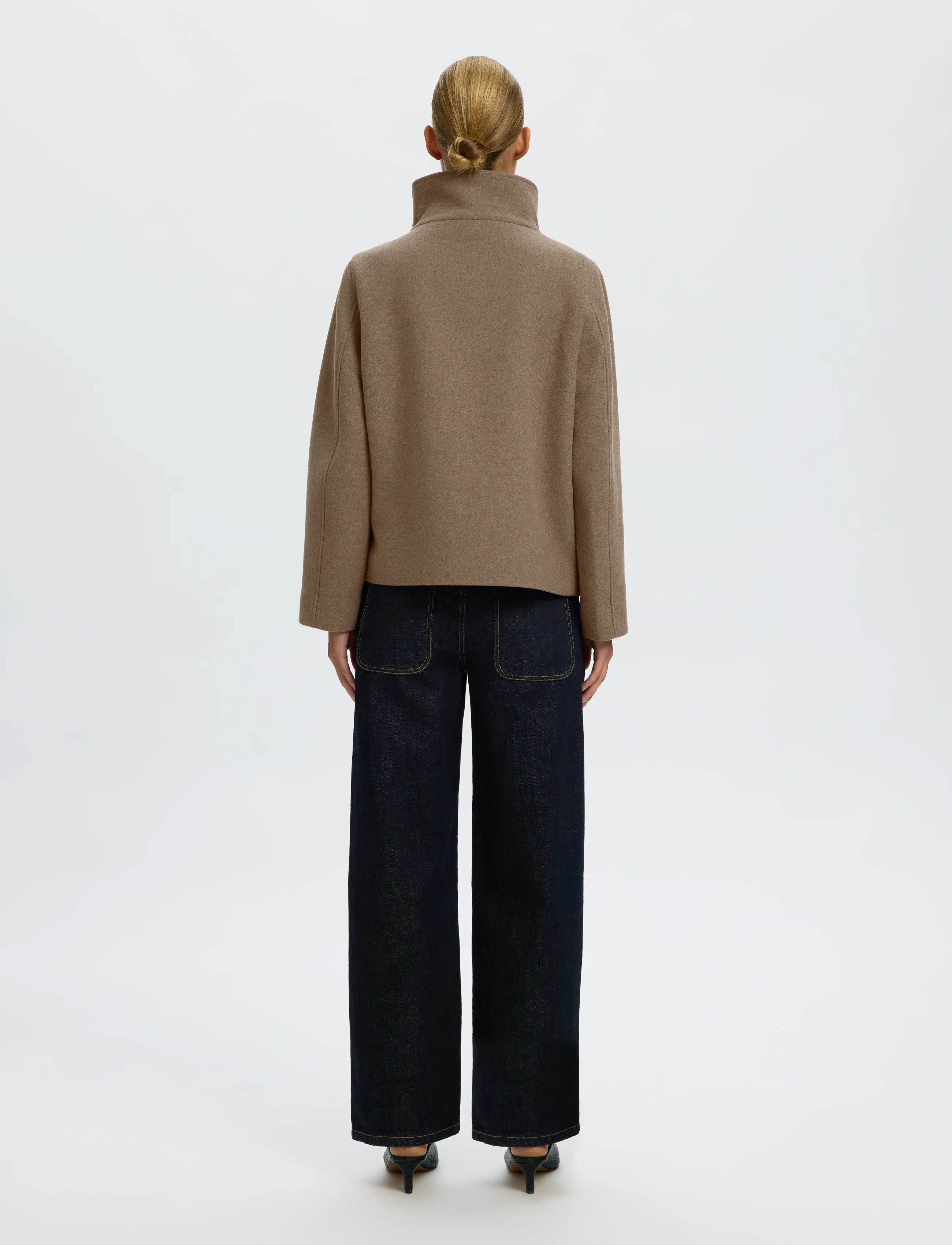 Selected - SLWZIA-ZOE WOOL BLEND JACKET - fallen rock - 2