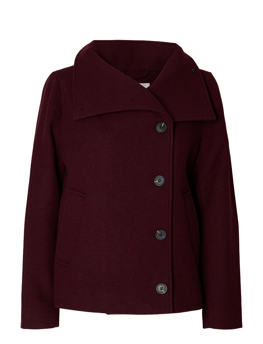 Selected - SLWZIA-ZOE WOOL BLEND JACKET - ulljackor - tawny port - 1