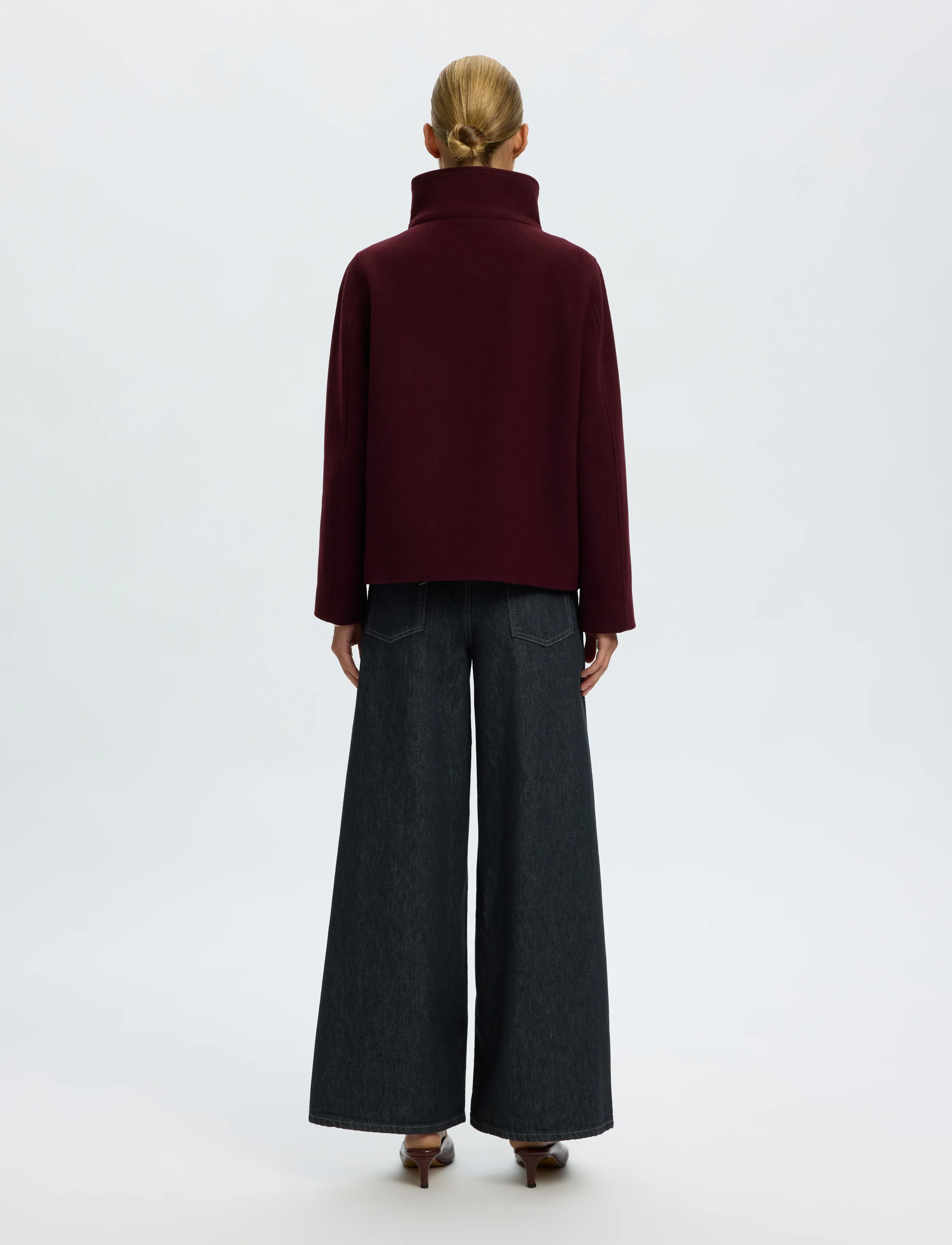 Selected - SLWZIA-ZOE WOOL BLEND JACKET - ulljackor - tawny port - 2