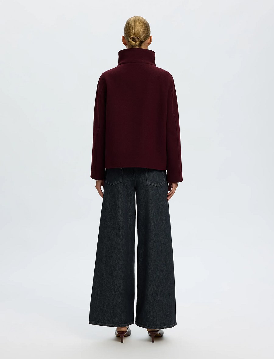 Selected - SLWZIA-ZOE WOOL BLEND JACKET - ulljackor - tawny port - 2