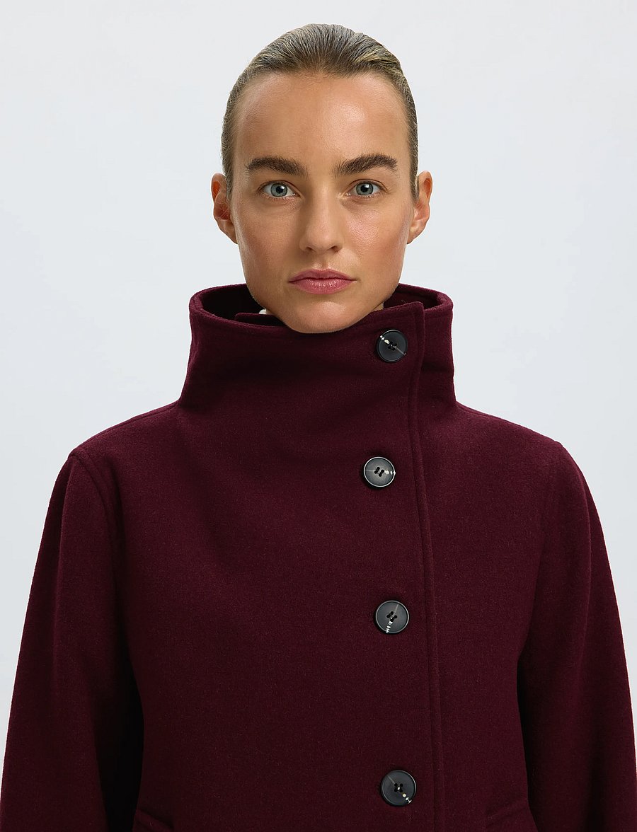 Selected - SLWZIA-ZOE WOOL BLEND JACKET - ulljackor - tawny port - 4