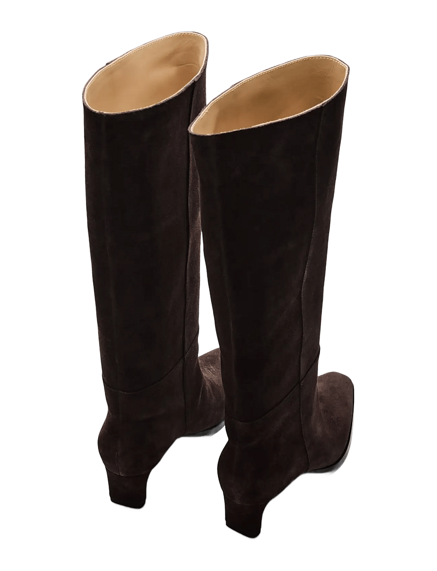 Selected - SLWOLIVIA SUEDE HIGH SHAFTED BOOT - põlveni saapad - delicioso - 2
