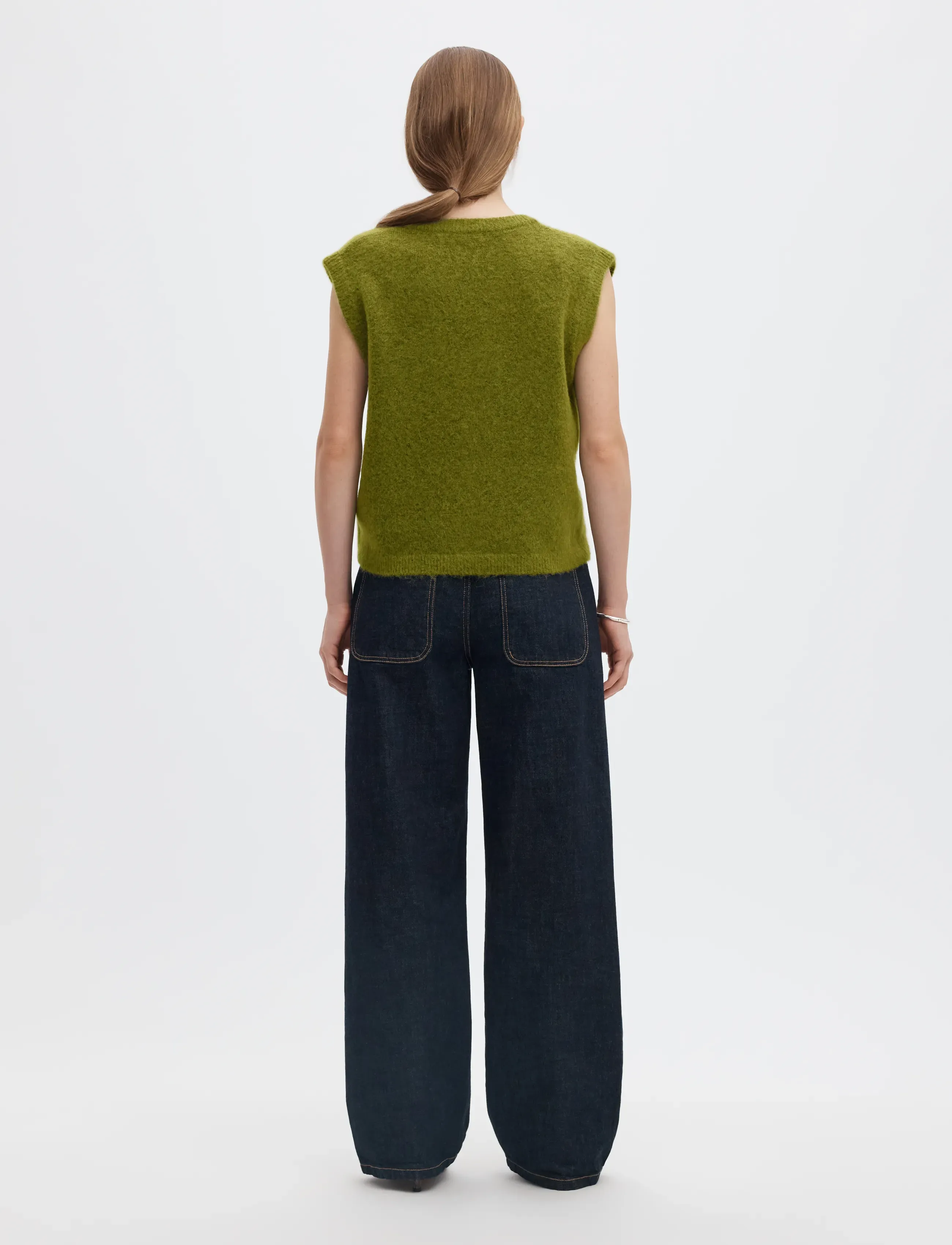 SELECTED Slwlulu Brushed V-Neck Vest Noos västar dam – bild 2