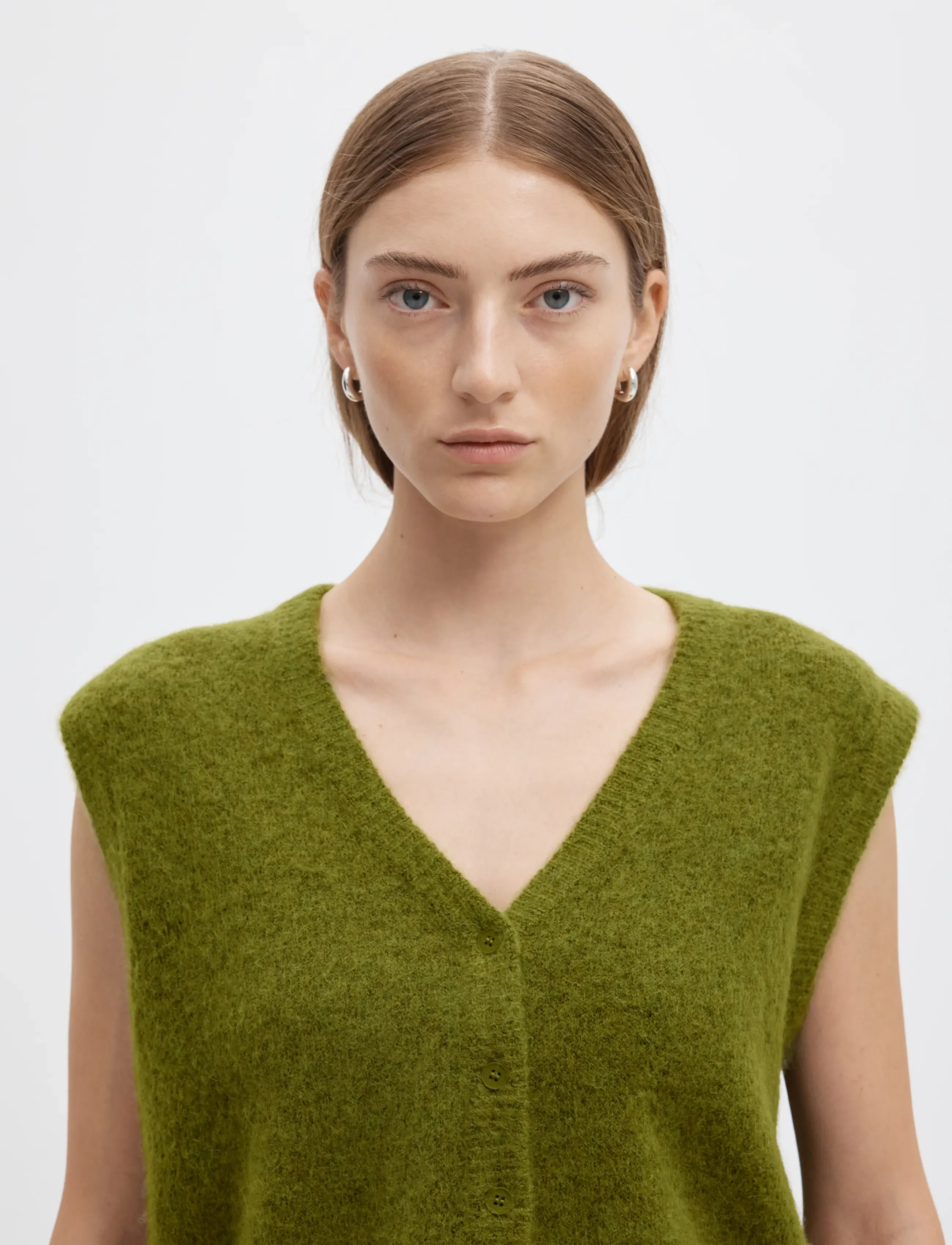 SELECTED Slwlulu Brushed V-Neck Vest Noos västar dam – bild 4