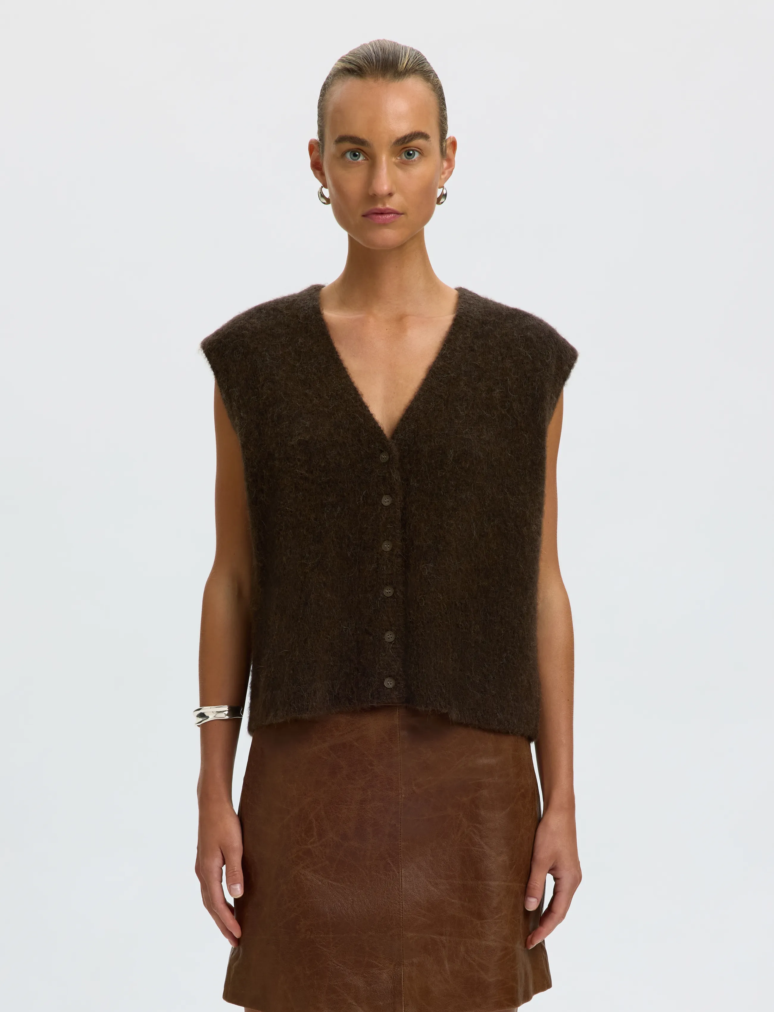 Slwlulu Brushed V-Neck Vest Noos