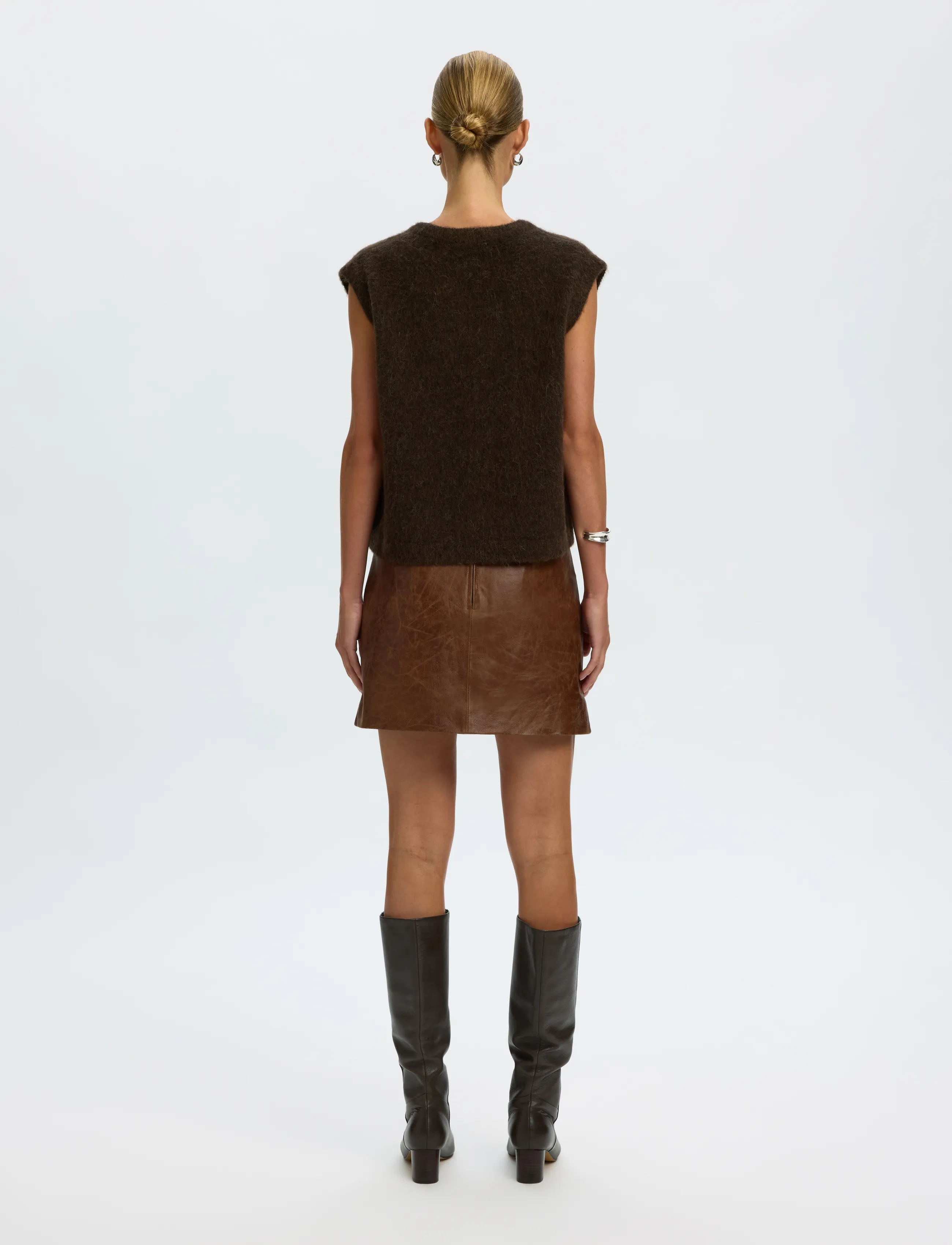 SELECTED Slwlulu Brushed V-Neck Vest Noos västar dam – bild 2