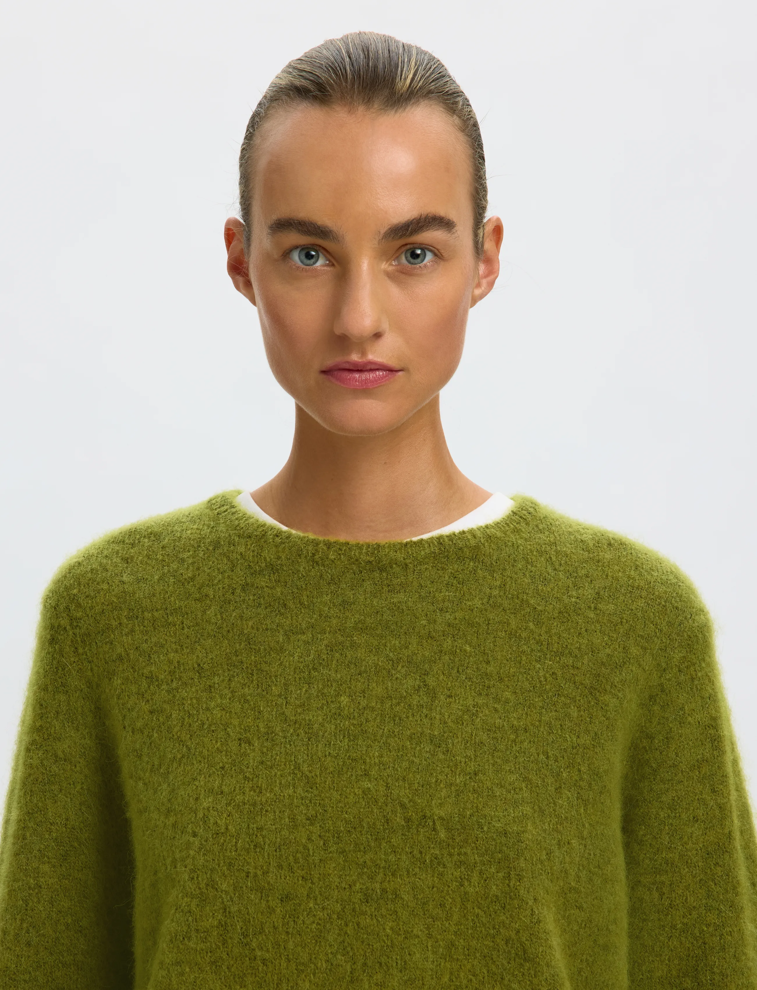 SELECTED Slwlulu Brushed Ls Knit O-Neck Noos stickade tröjor dam – bild 4