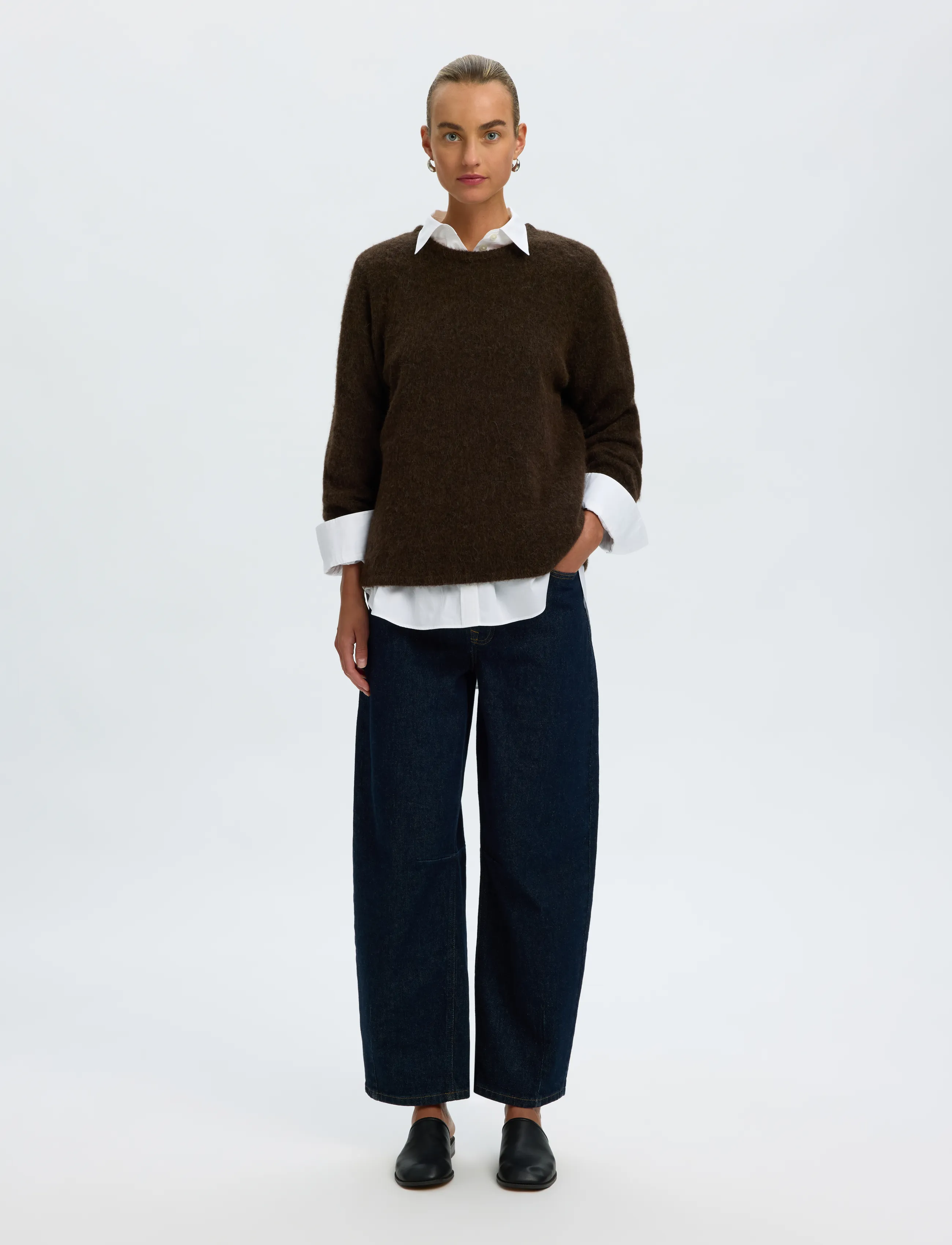 Selected - SLWLULU BRUSHED LS KNIT O-NECK NOOS - pullover - delicioso - 3