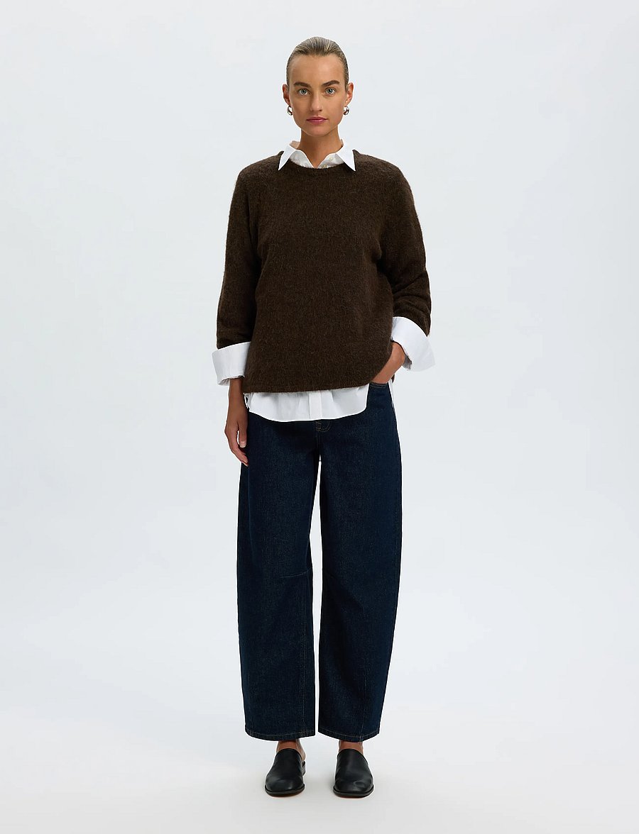 Selected - SLWLULU BRUSHED LS KNIT O-NECK NOOS - pullover - delicioso - 3