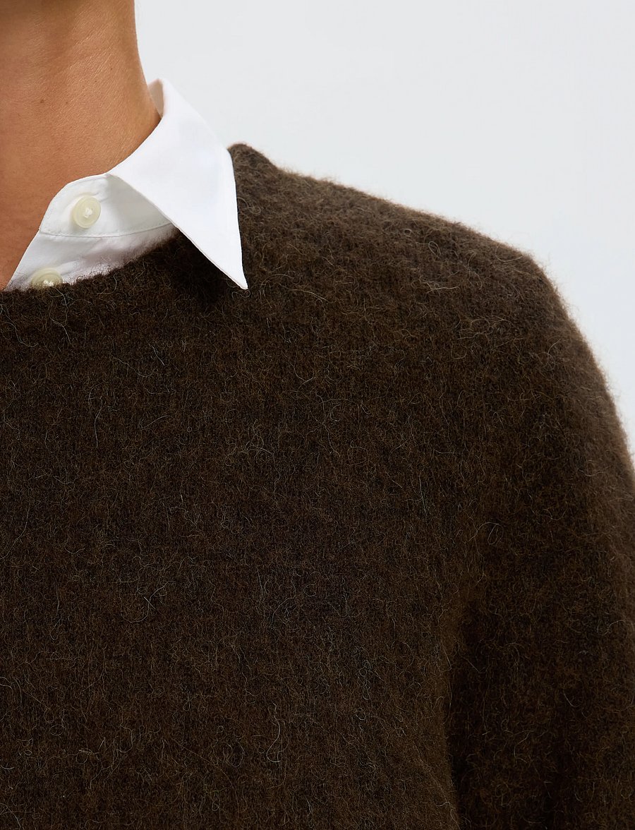 Selected - SLWLULU BRUSHED LS KNIT O-NECK NOOS - pullover - delicioso - 4