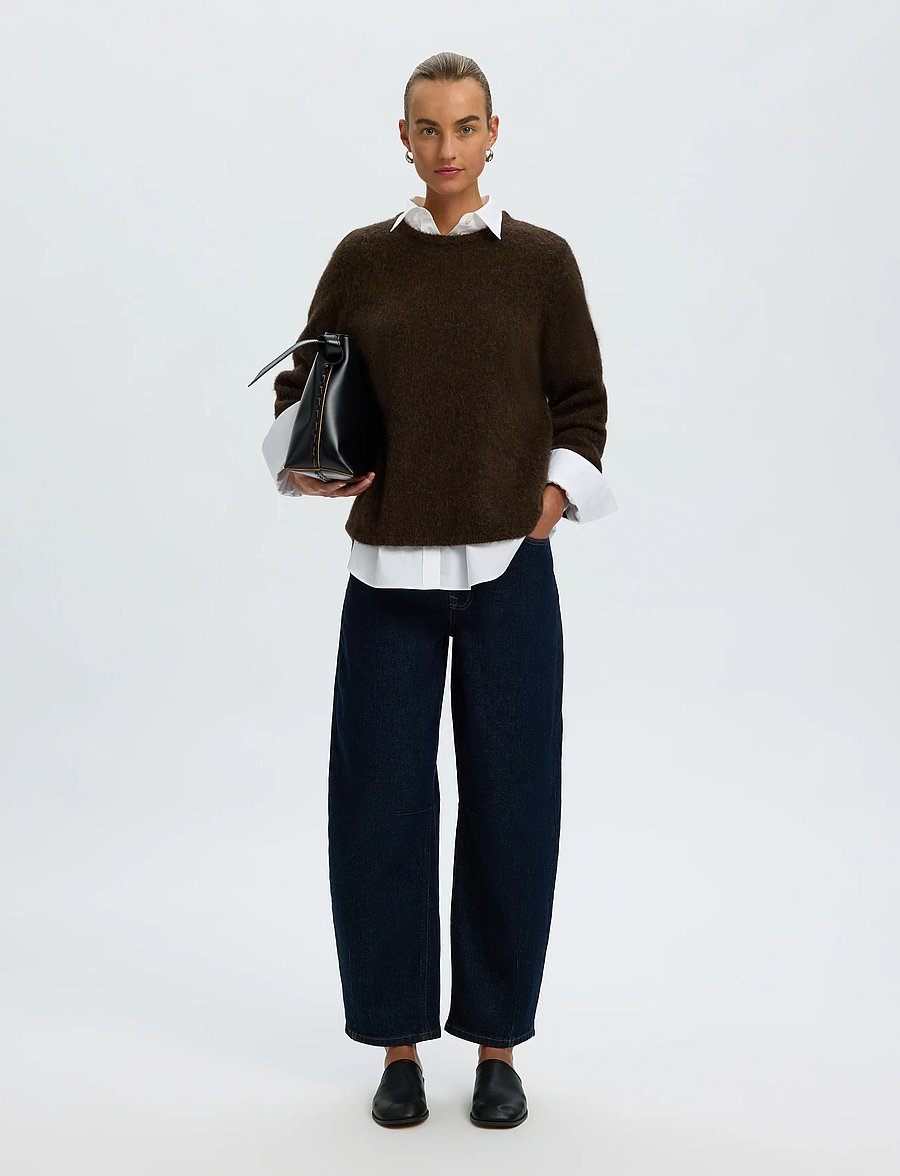 Selected - SLWLULU BRUSHED LS KNIT O-NECK NOOS - pullover - delicioso - 5