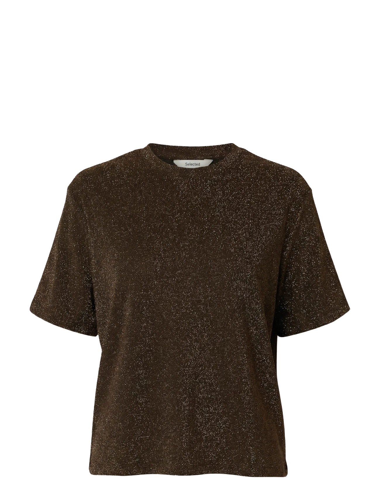 Selected SLWNORI SS BOXY TEE - Clothing - DELICIOSO / brown