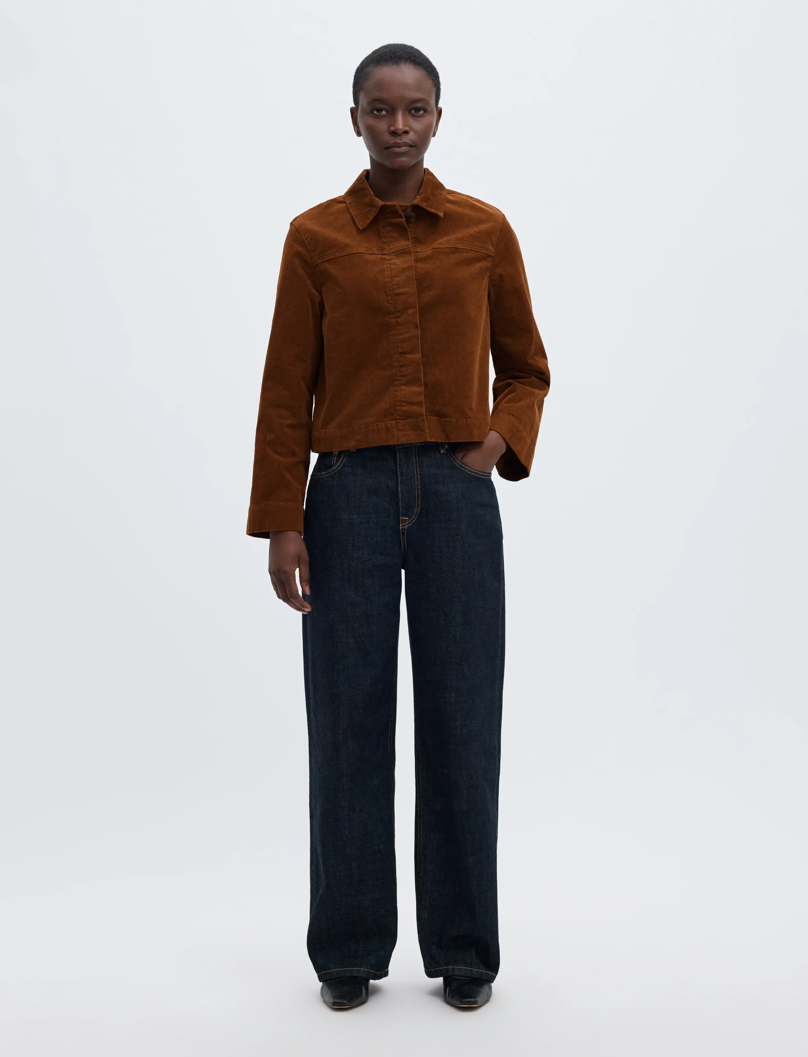 Selected - SLWRUNA BOXY CORDUROY JACKET - leichte jacken - monks robe - 4