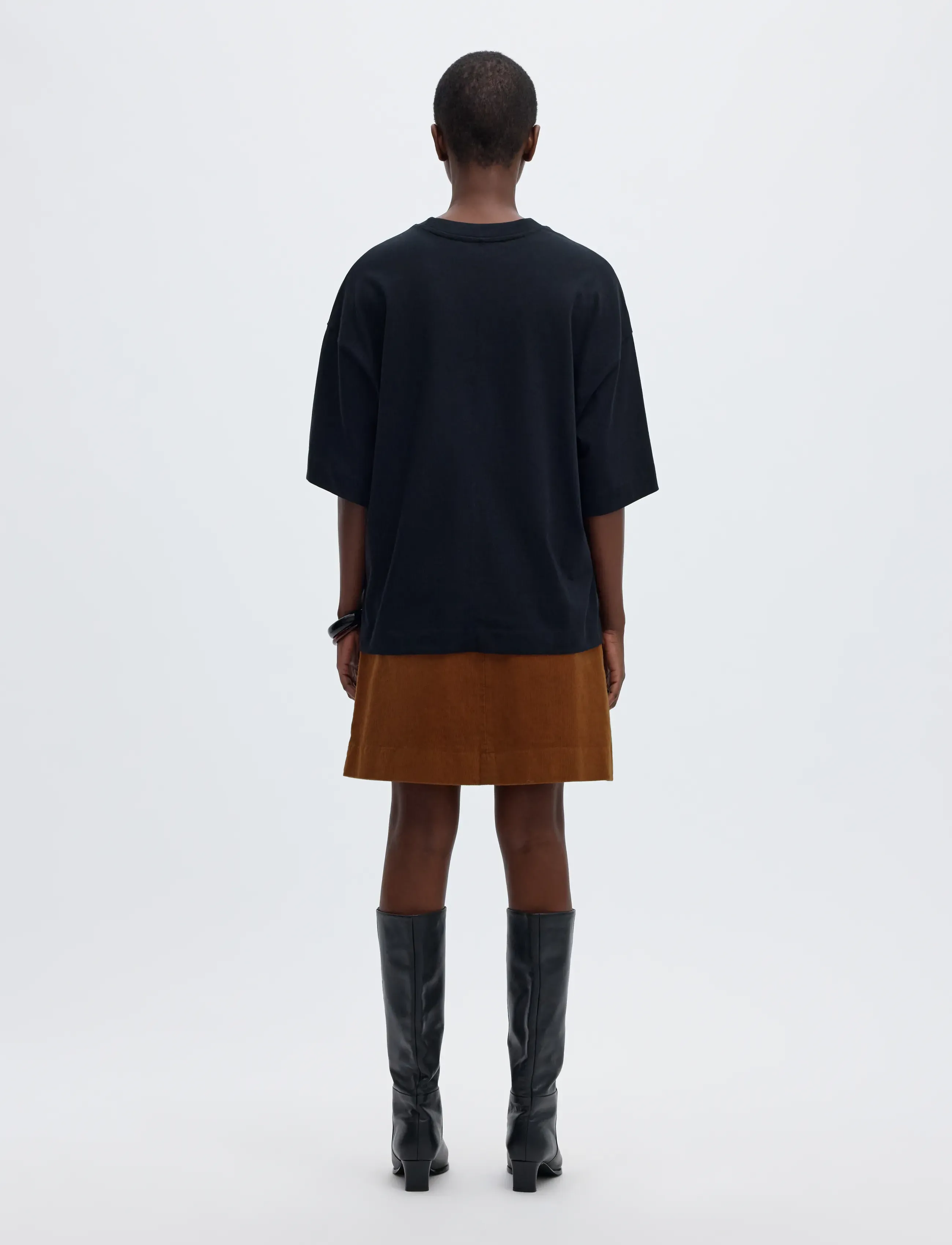 Selected - SLWRUNA SHORT HW CORDUROY SKIRT - monks robe - 2