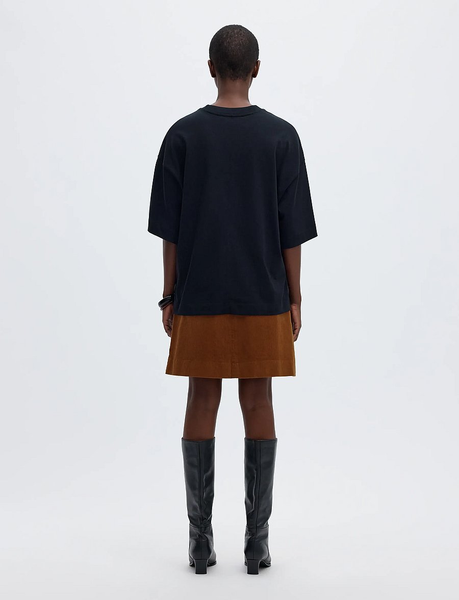 Selected - SLWRUNA SHORT HW CORDUROY SKIRT - monks robe - 2