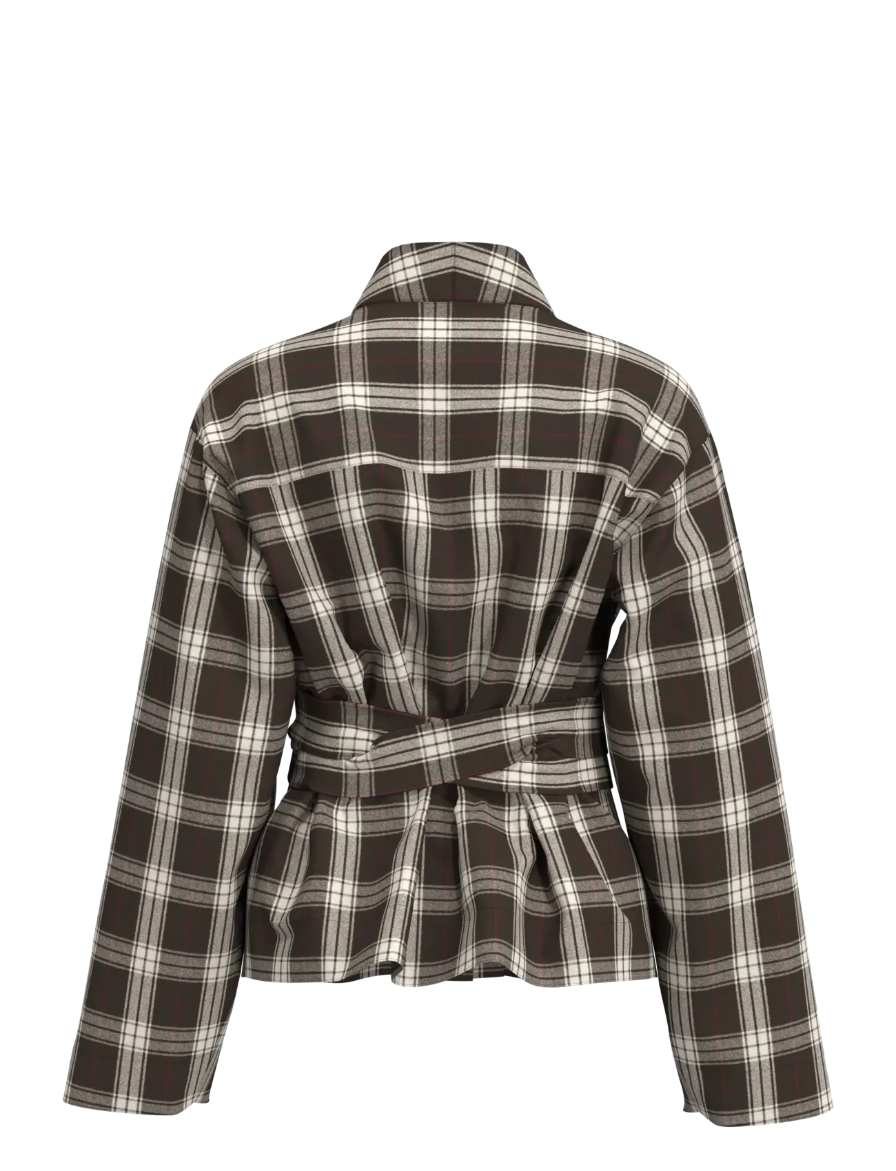 Selected - SLWJAYLEN MEL LS CHECK KIMONO TOP - långärmade blusar - delicioso - 2