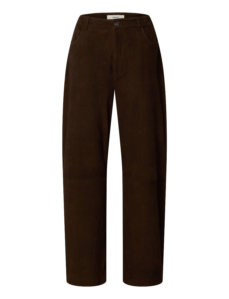 Selected - SLWKAYA MW SUEDE BARREL TROUSER - delicioso - 1