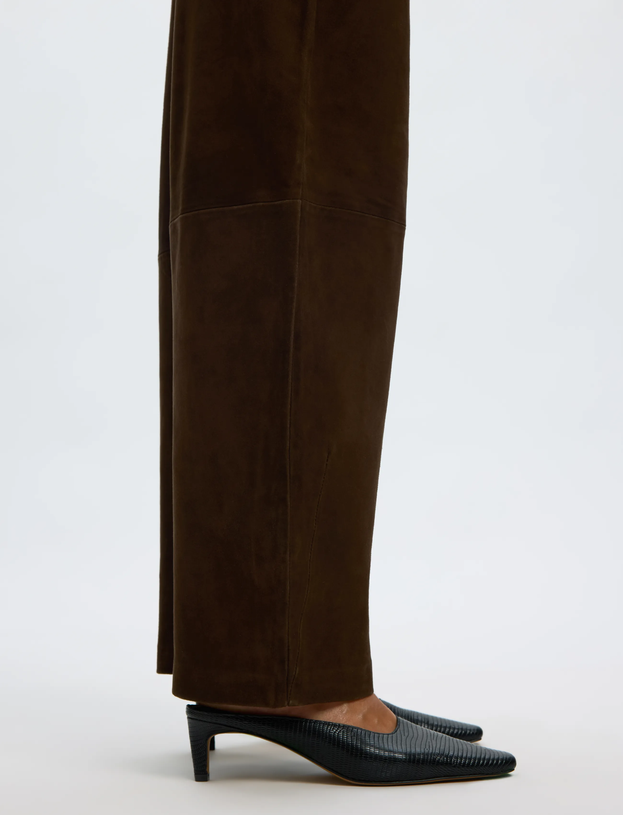 SELECTED Slwkaya Mw Suede Barrel Trouser skinnbyxor dam – bild 4