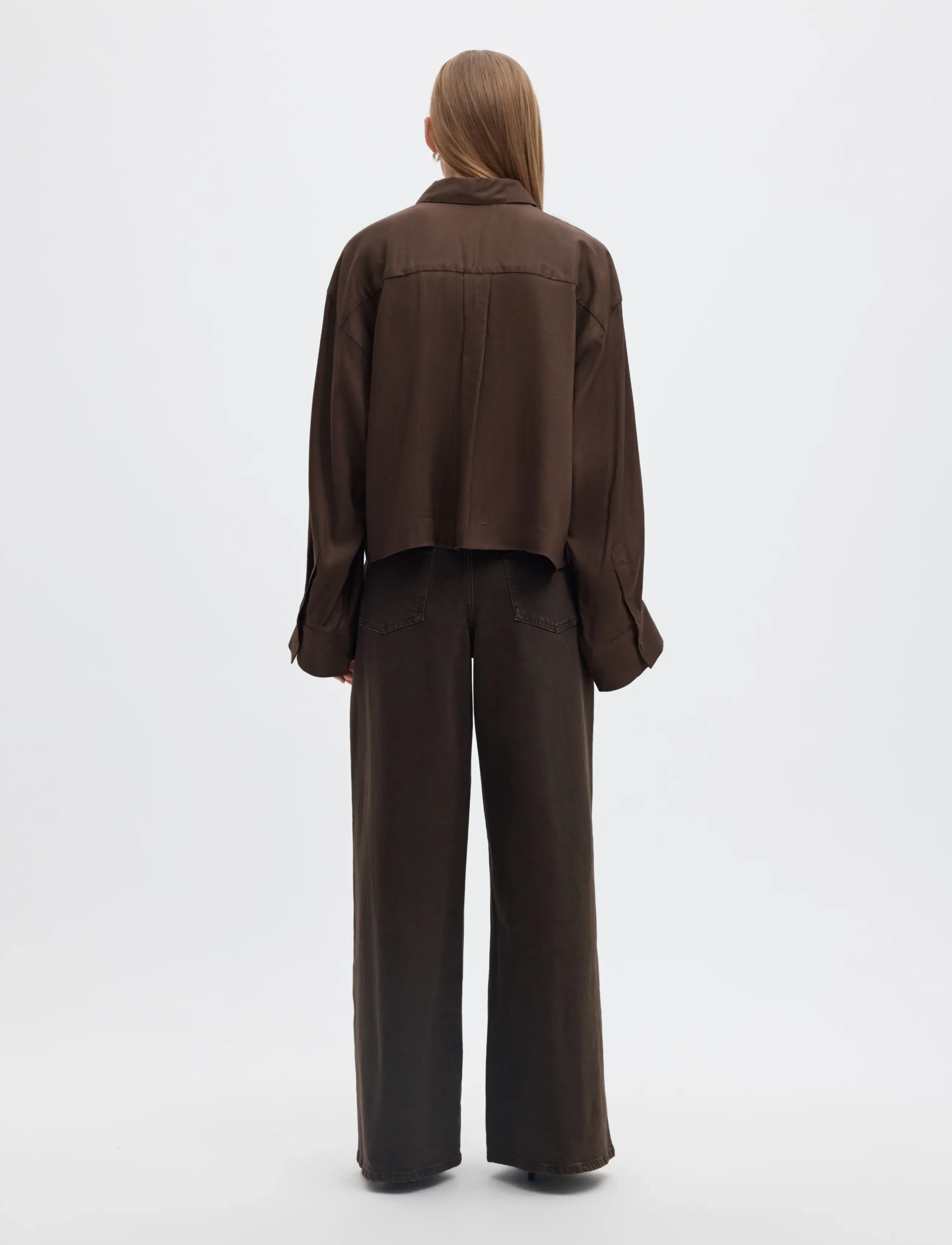 Selected - SLWCAIN-ASTHA LS BOXY CROPPED SHIRT - langärmlige hemden - delicioso - 2