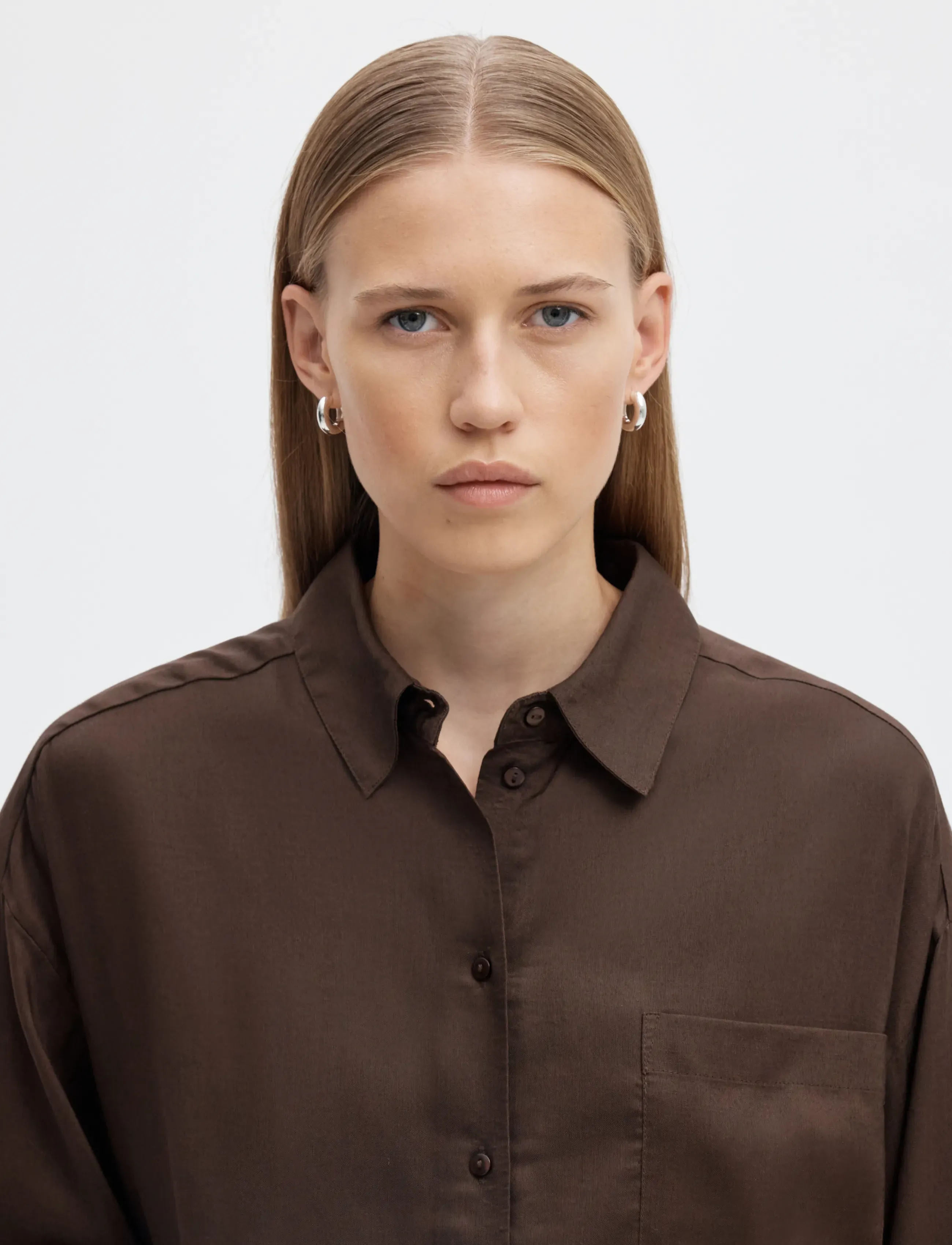 Selected - SLWCAIN-ASTHA LS BOXY CROPPED SHIRT - langärmlige hemden - delicioso - 4