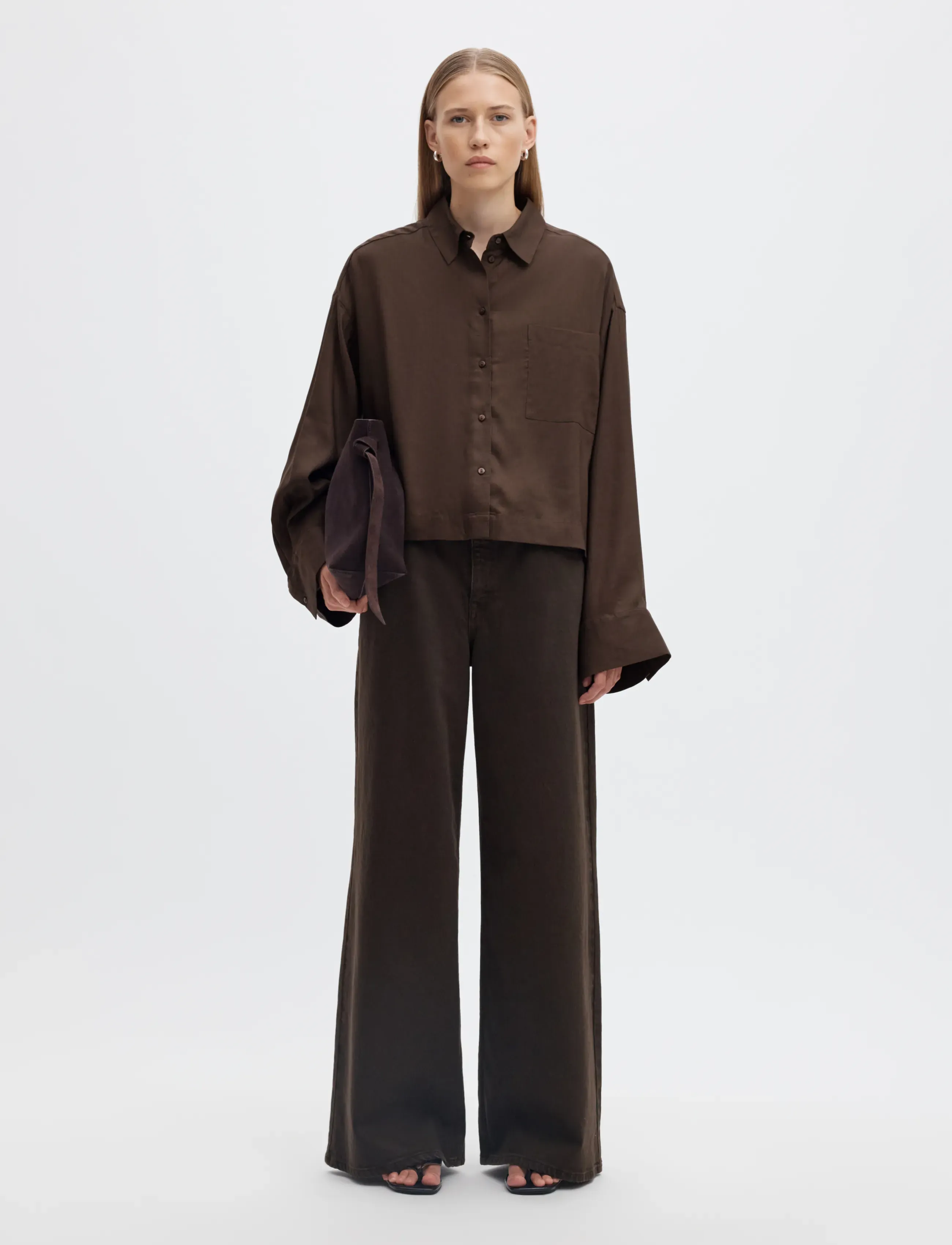 Selected - SLWCAIN-ASTHA LS BOXY CROPPED SHIRT - langärmlige hemden - delicioso - 5