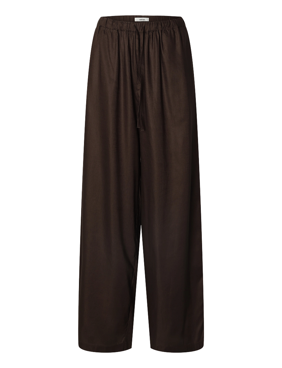 Selected - SLWCAIN HW ELASTICATED WIDE PANT - laia säärega püksid - delicioso - 1