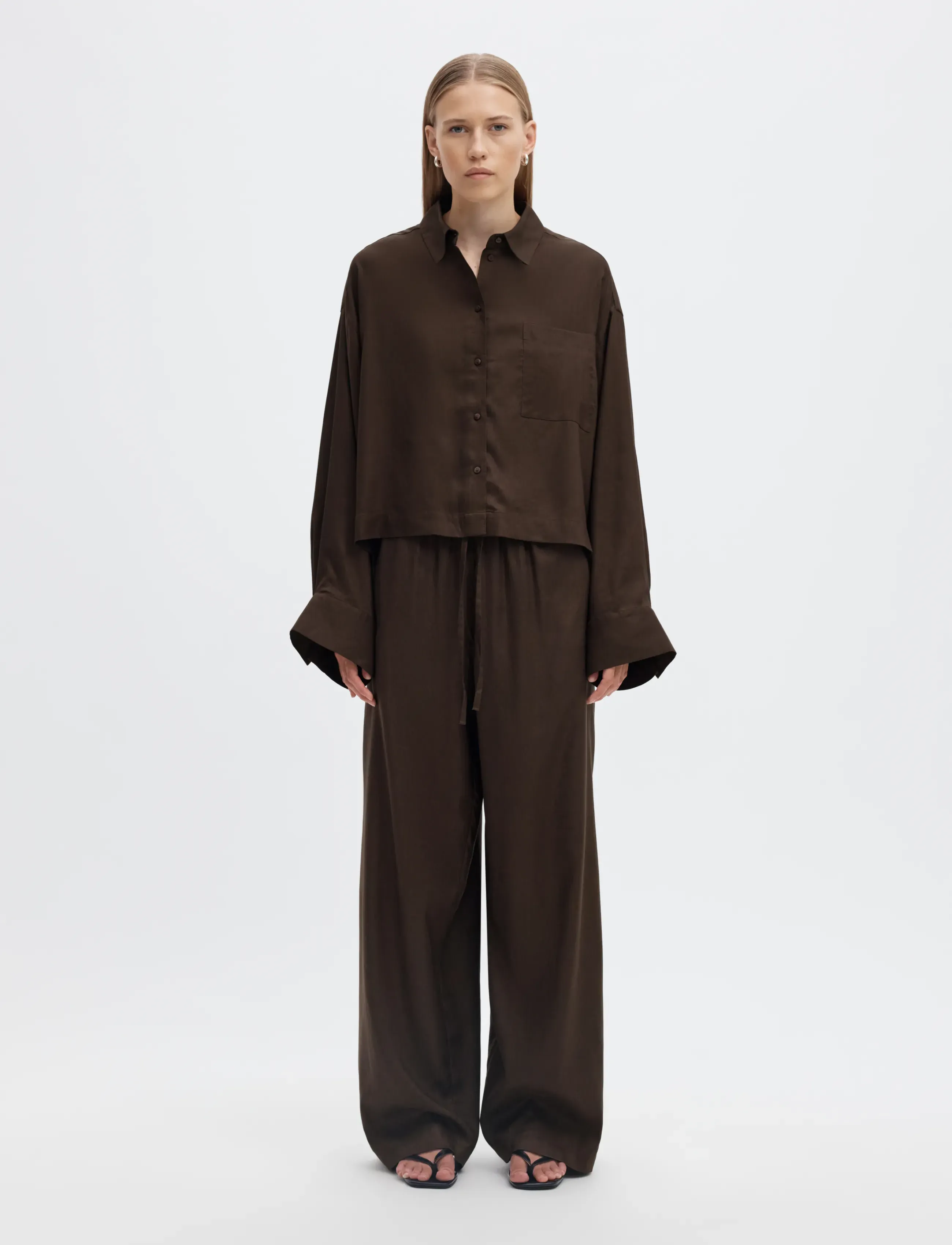 Selected - SLWCAIN HW ELASTICATED WIDE PANT - delicioso - 3
