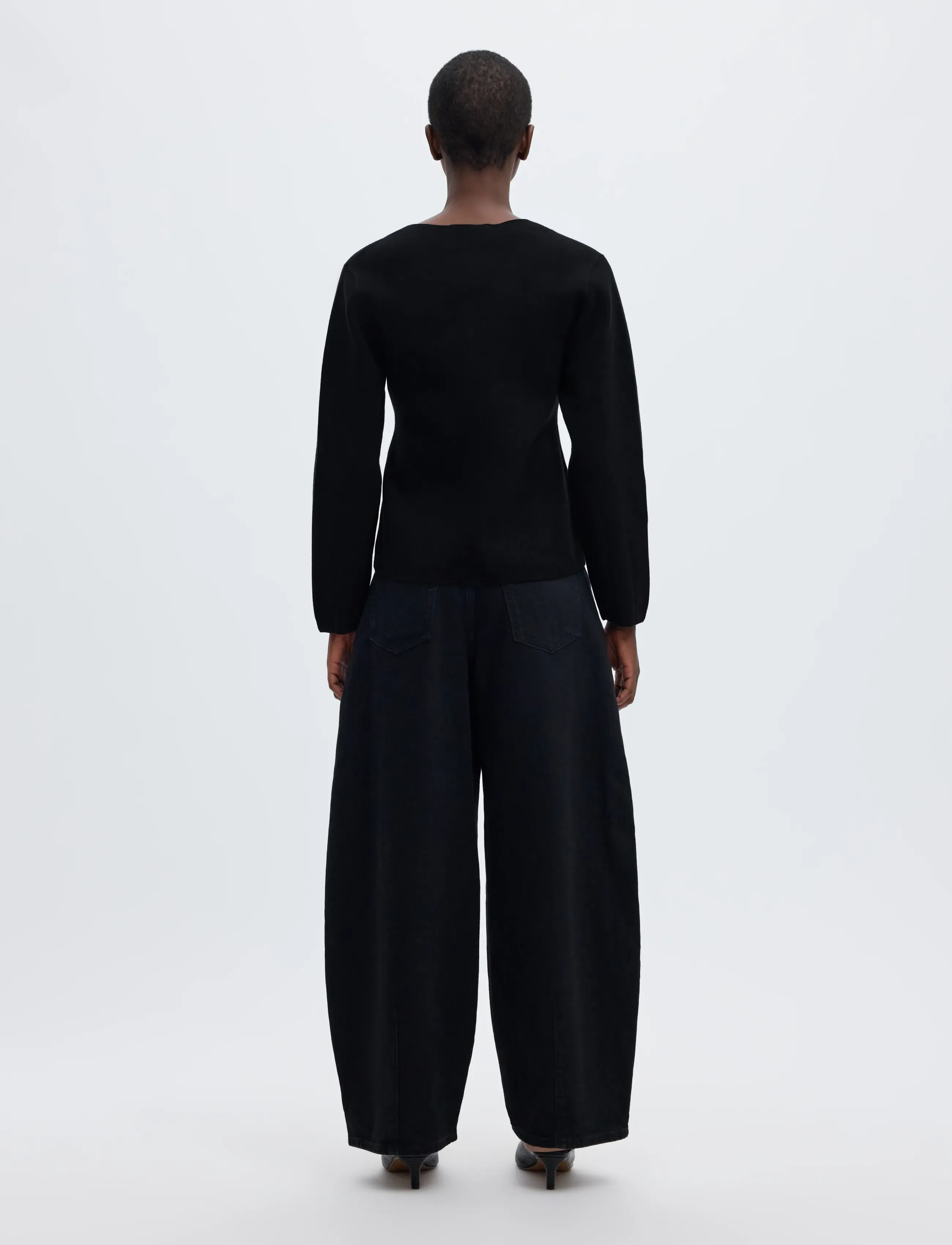 Selected - SLWMIKA LS KNIT V-NECK CARDIGAN - cardigans - black - 2
