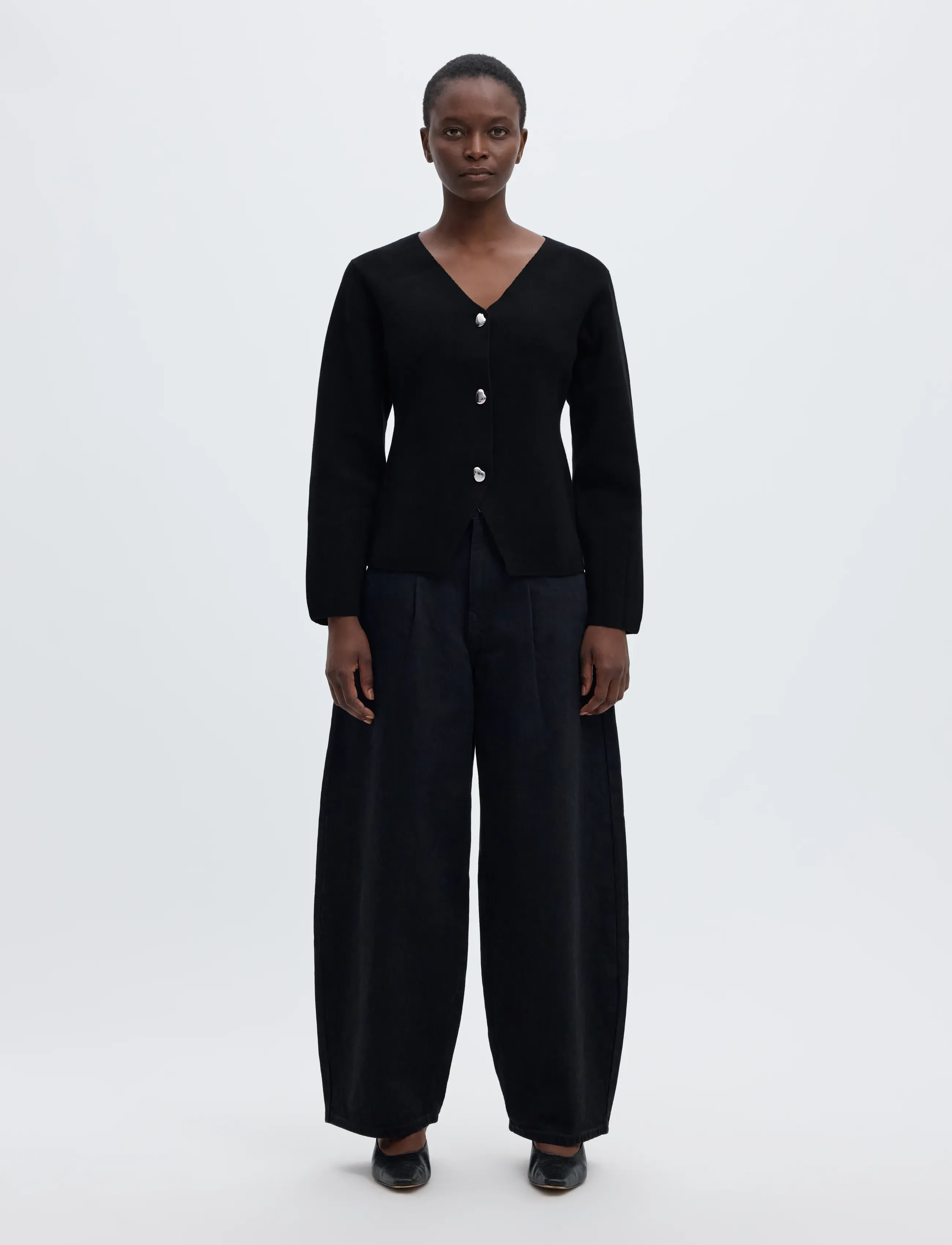 Selected - SLWMIKA LS KNIT V-NECK CARDIGAN - cardigans - black - 3