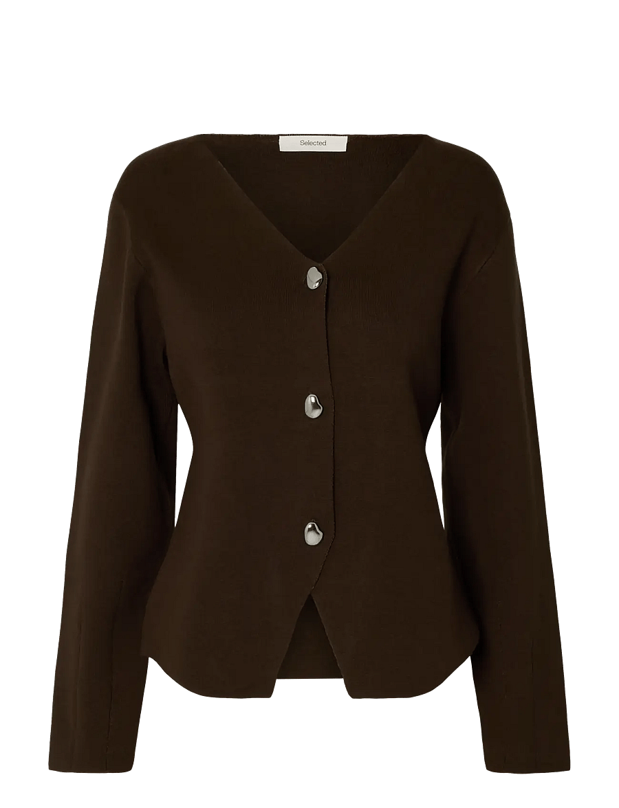 Selected - SLWMIKA LS KNIT V-NECK CARDIGAN - cardigans - delicioso - 1