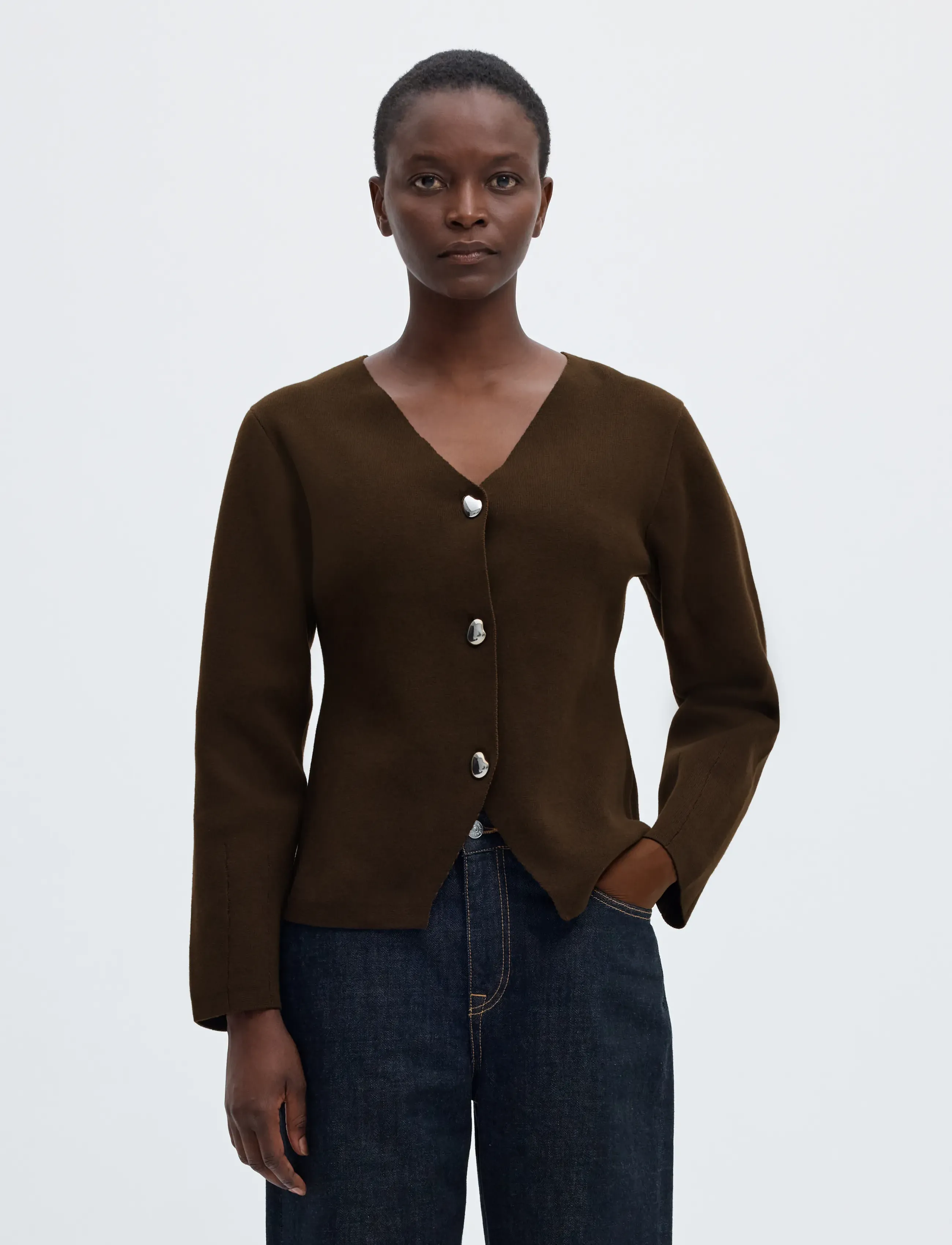 Selected - SLWMIKA LS KNIT V-NECK CARDIGAN - cardigans - delicioso - 0