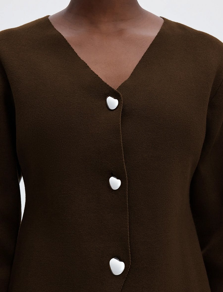 Selected - SLWMIKA LS KNIT V-NECK CARDIGAN - cardigans - delicioso - 4