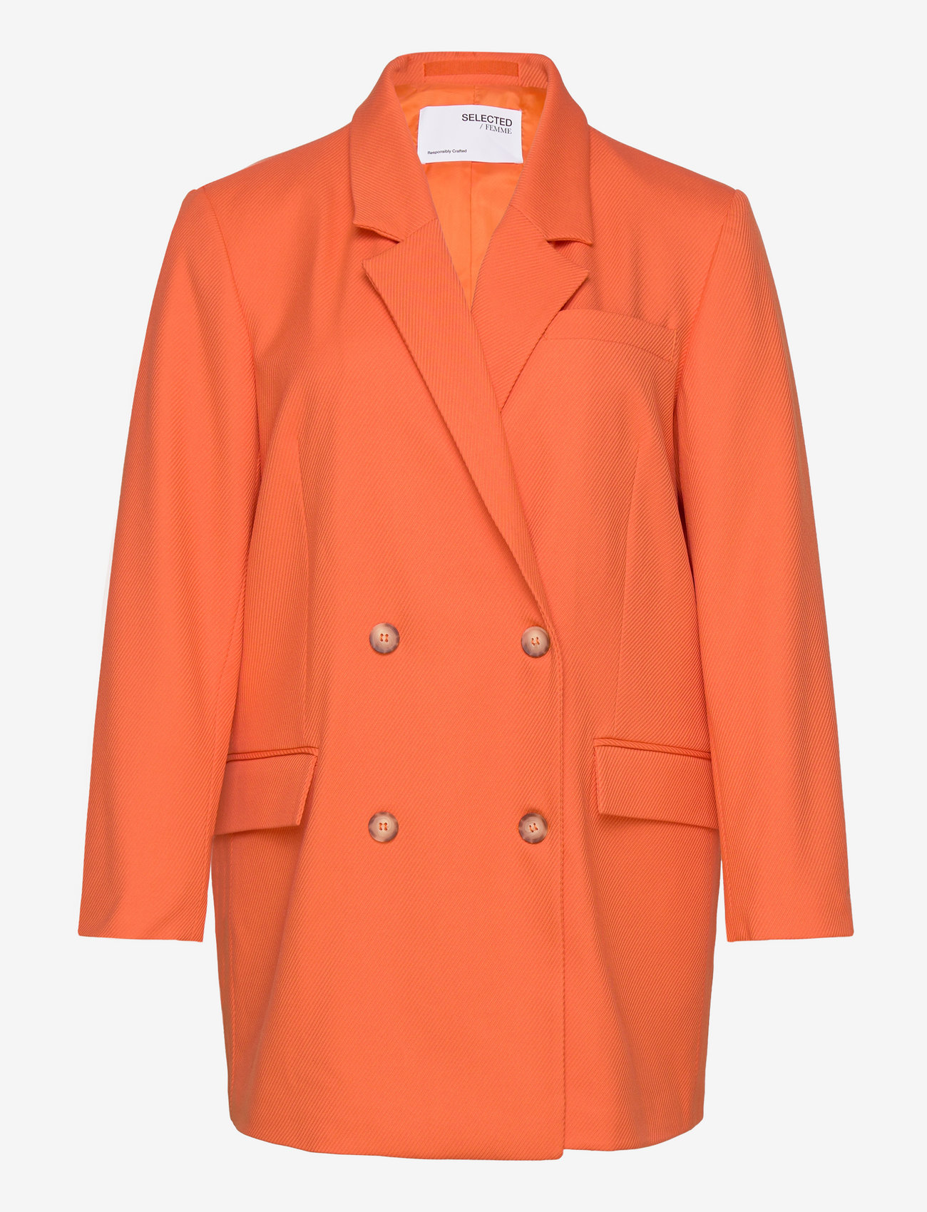 Selected Femme - SLFMYNELLA RELAXED BLAZER CURVE - feestelijke kleding voor outlet-prijzen - orangeade - 0