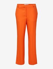 Selected Femme - SLFMYLA-MYNELLA HW STRAIGHT PANT CURVE - rette bukser - orangeade - 0
