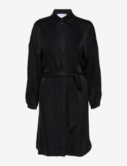 Selected Femme - SLFIRENE-TONIA LS  SHIRT DRESS CURVE - skjortklänningar - black - 1