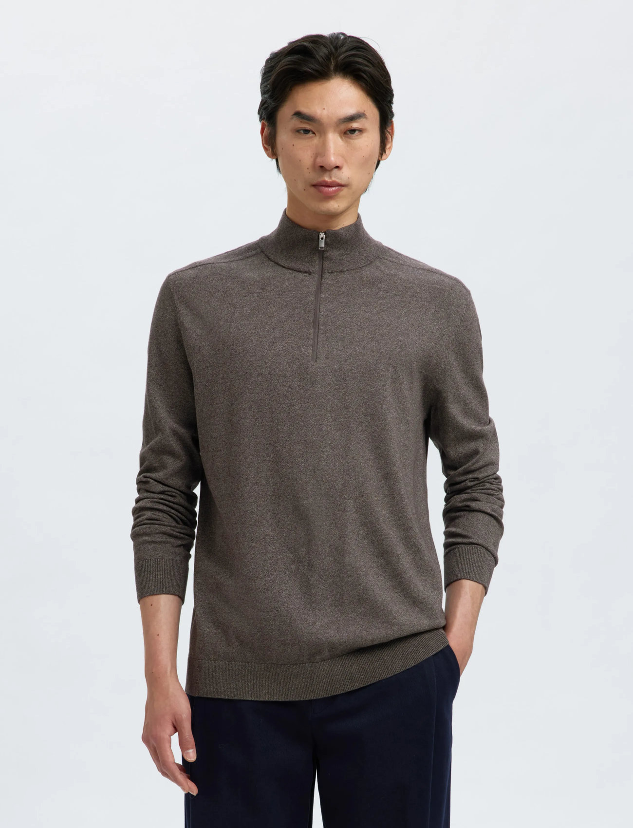 Selected Slhberg Half Zip Cardigan Noos - - S 1