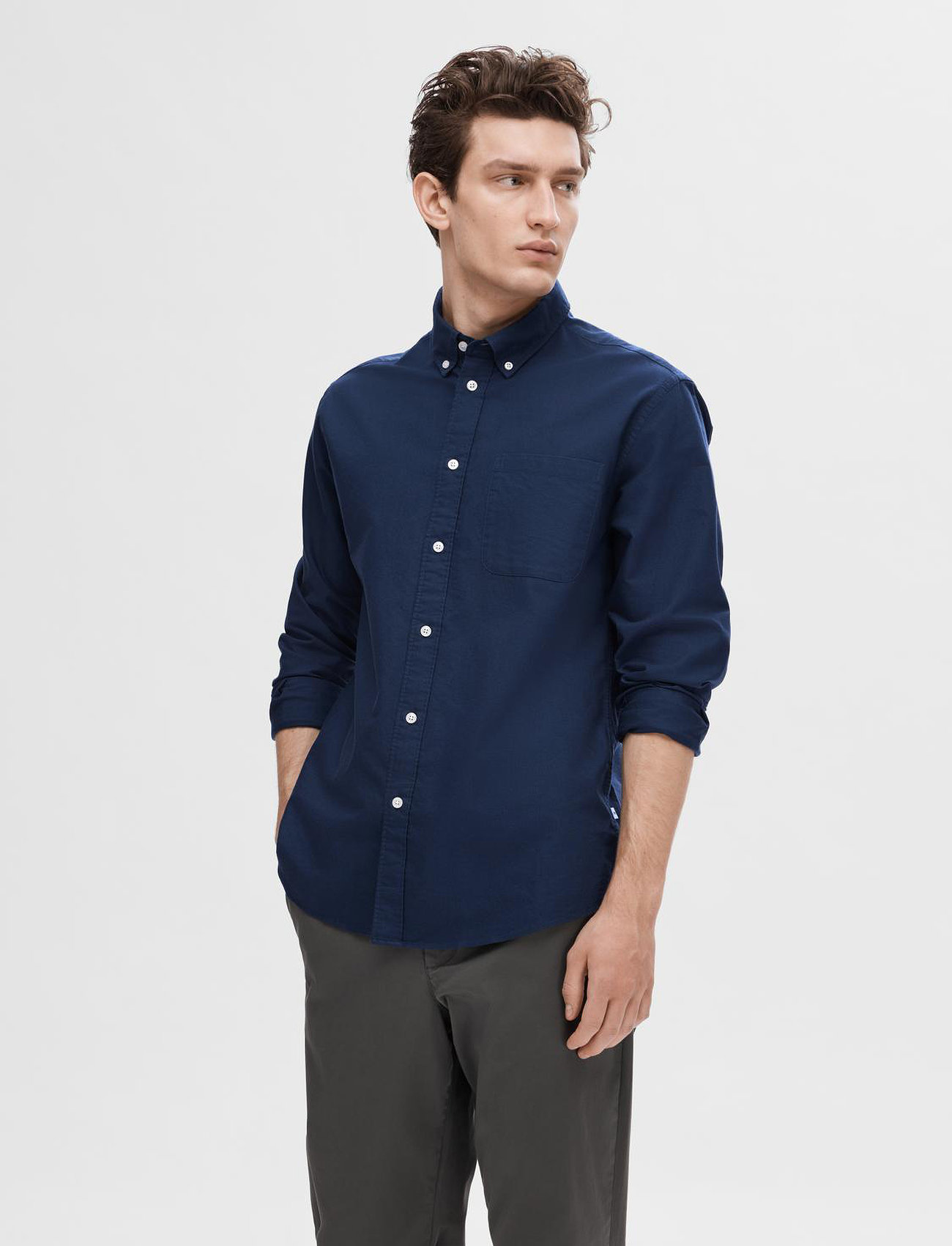 Selected Slmregcole Rick-Ox Shirt Ls Noos - - S 1