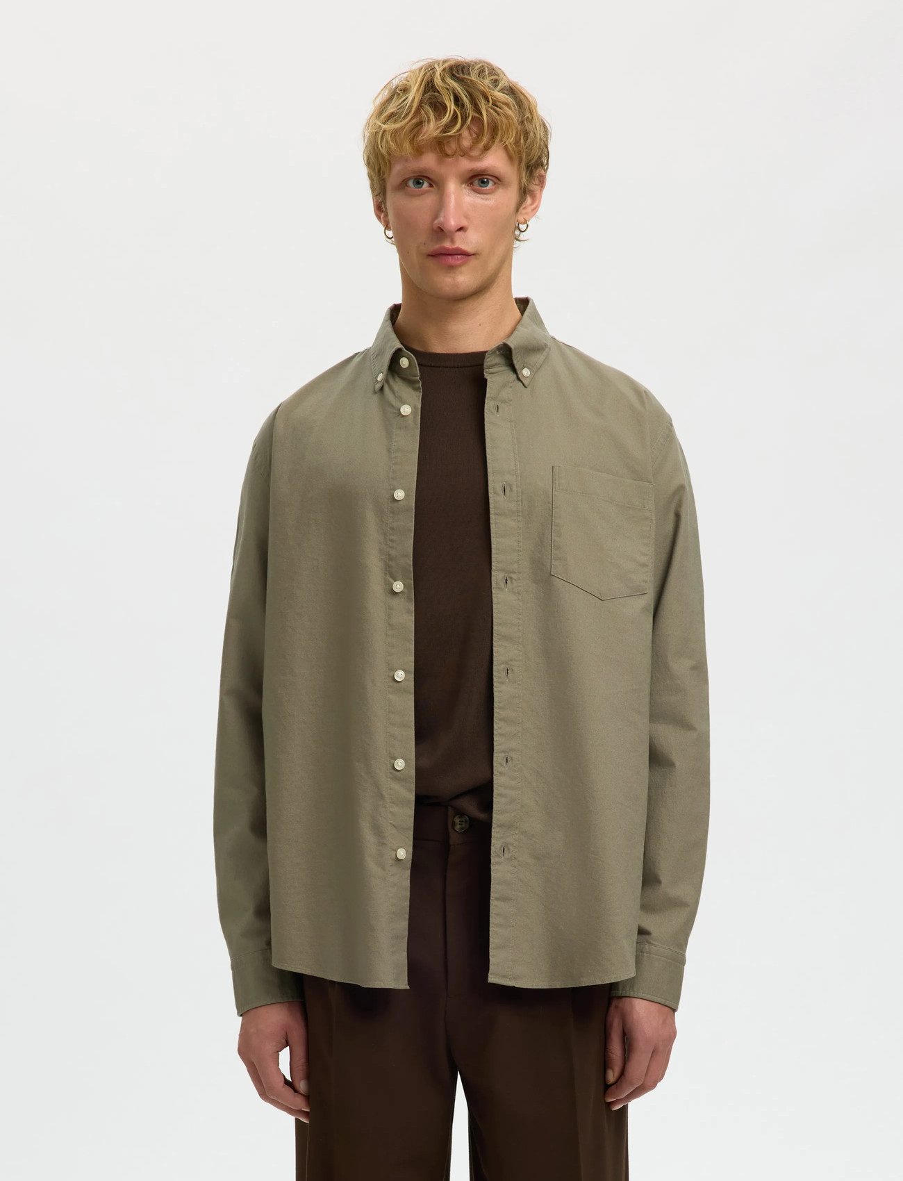 Selected Slmregcole Rick-Ox Shirt Ls Noos - - S 1