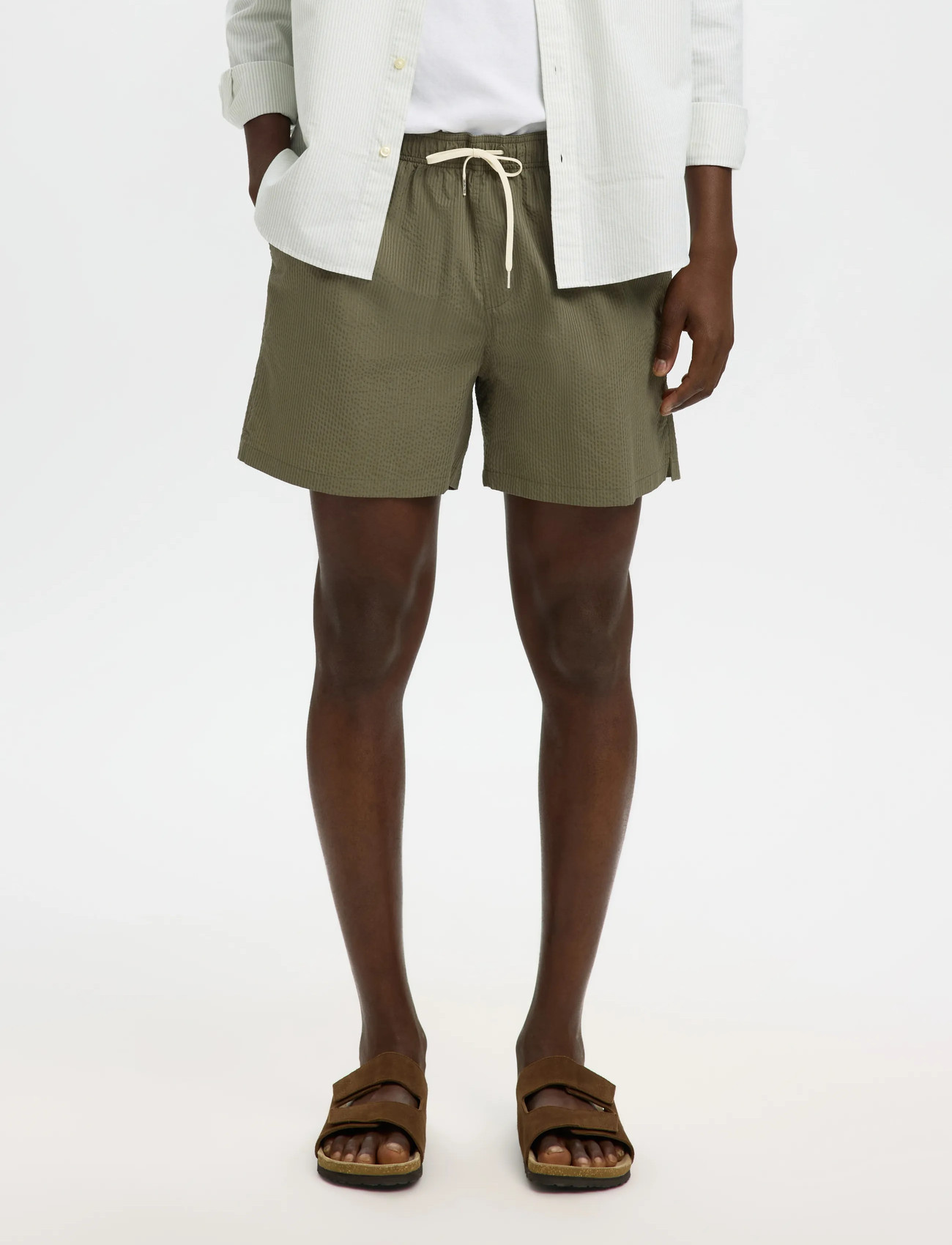 Selected Slhcooper-Seersucker Swimshorts - - S 2
