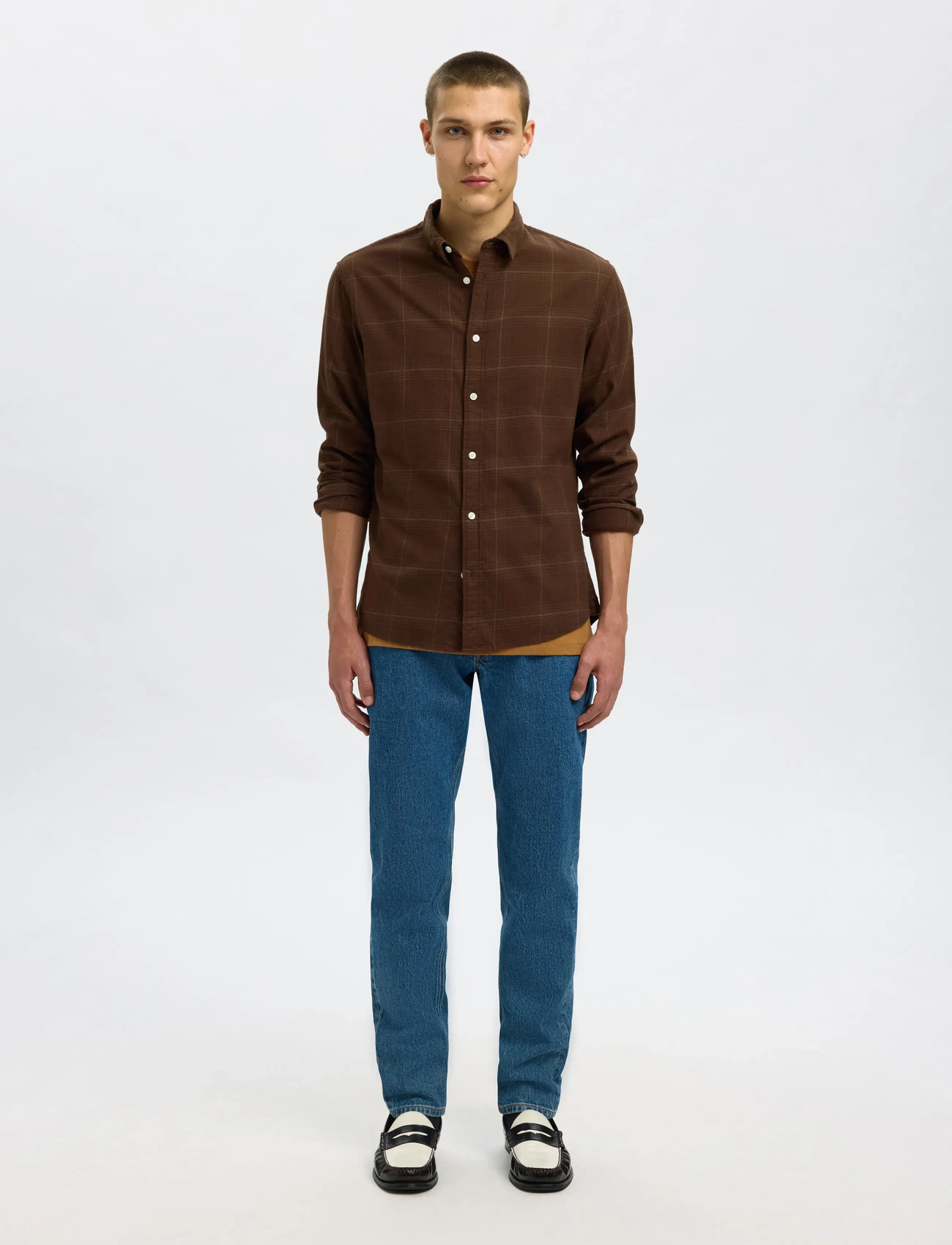 Selected Slhslimowen-Flannel Shirt Ls Noos - - S 1