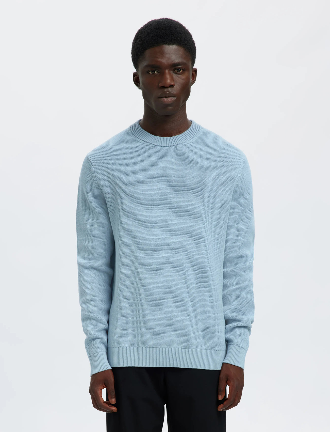 Selected Slmdane Ls Knit Structure Crew Neck Noos - Cream - S 2