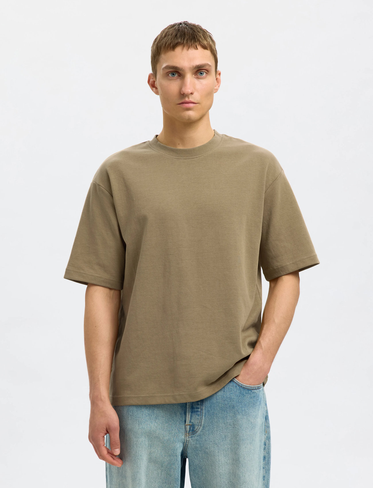 Selected Slmlooseoscar Ss O-Neck Tee Noos - - S 1